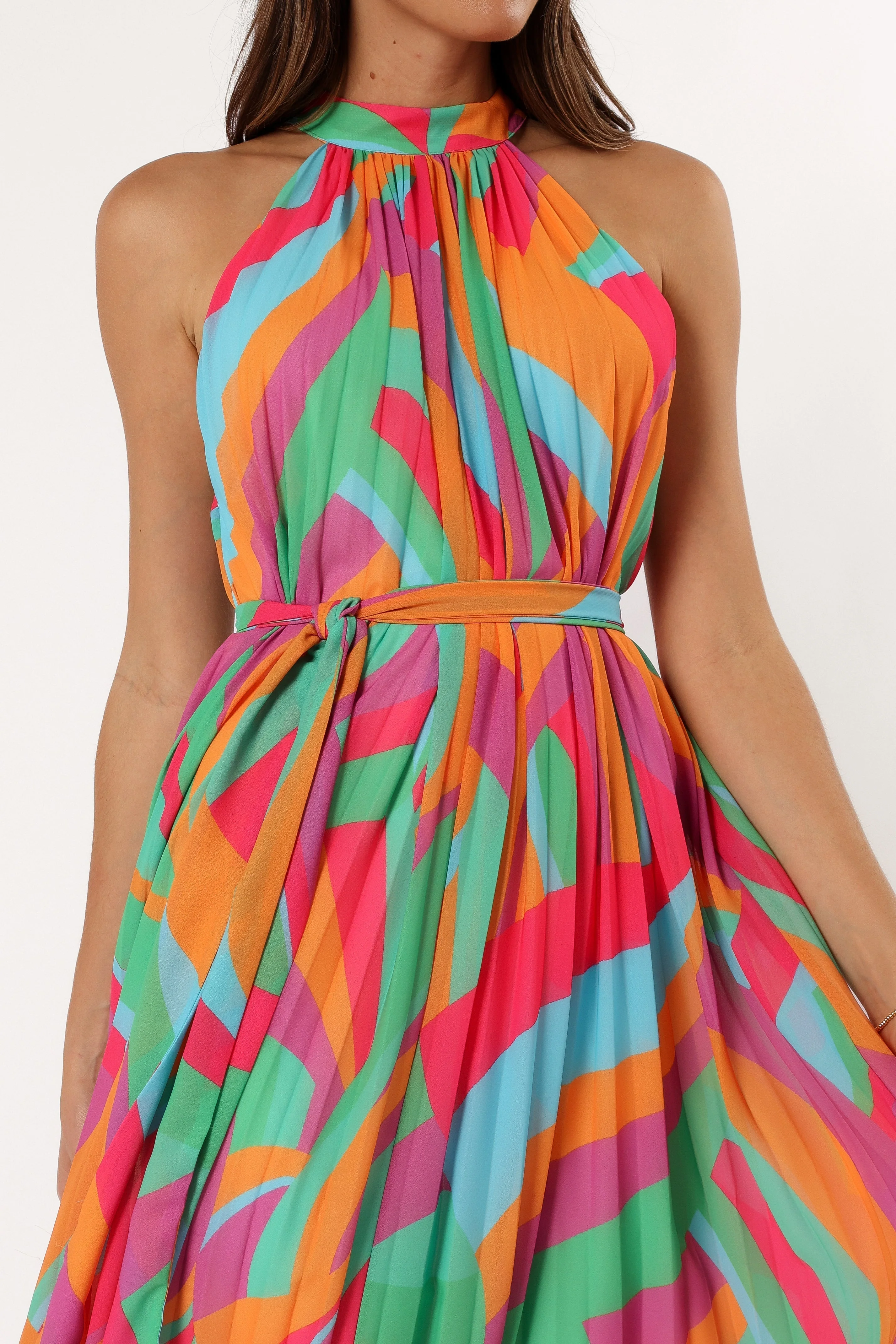 Leandra Halterneck Maxi Dress - Multicoloured