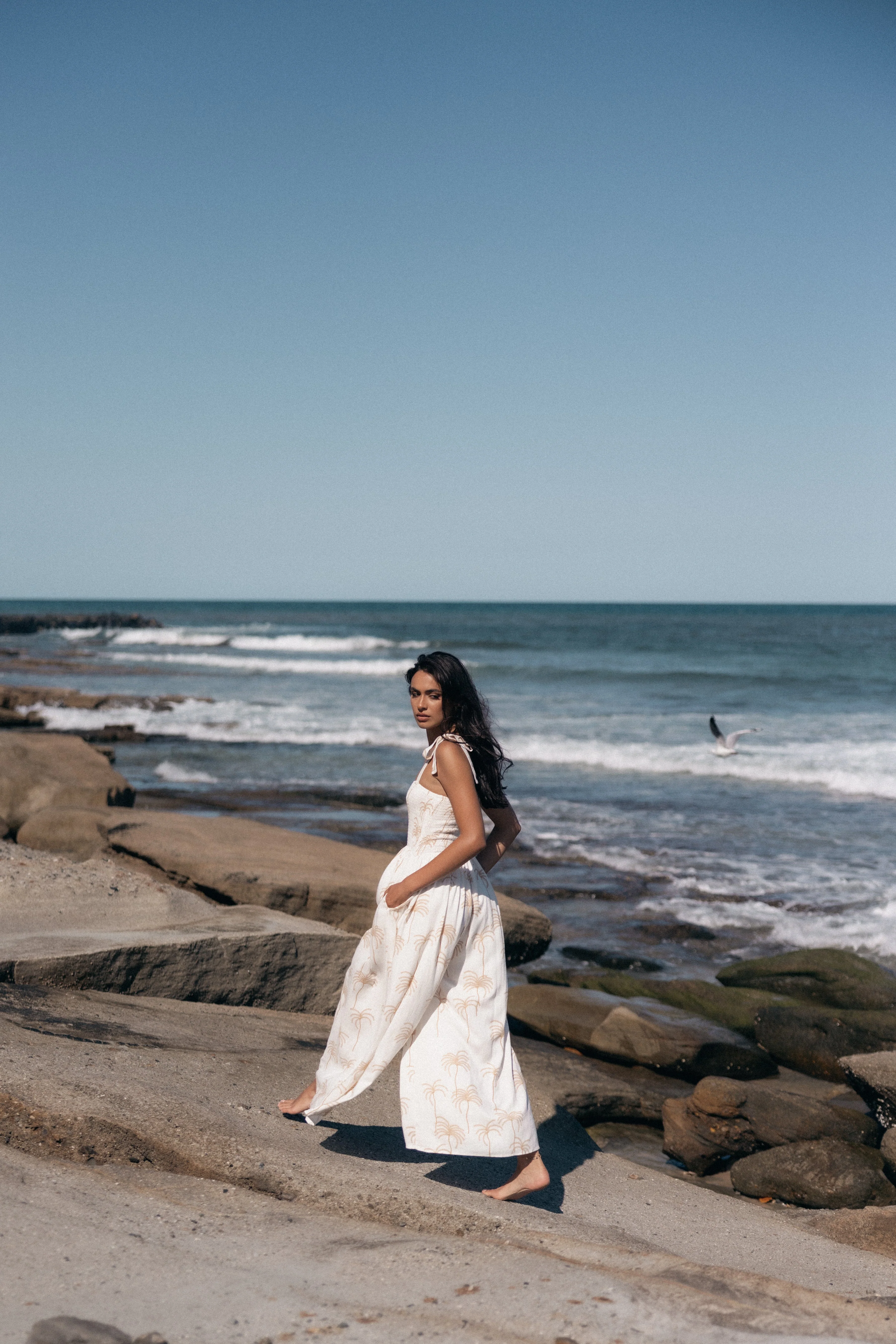 Ginelle Jumpsuit - White Print