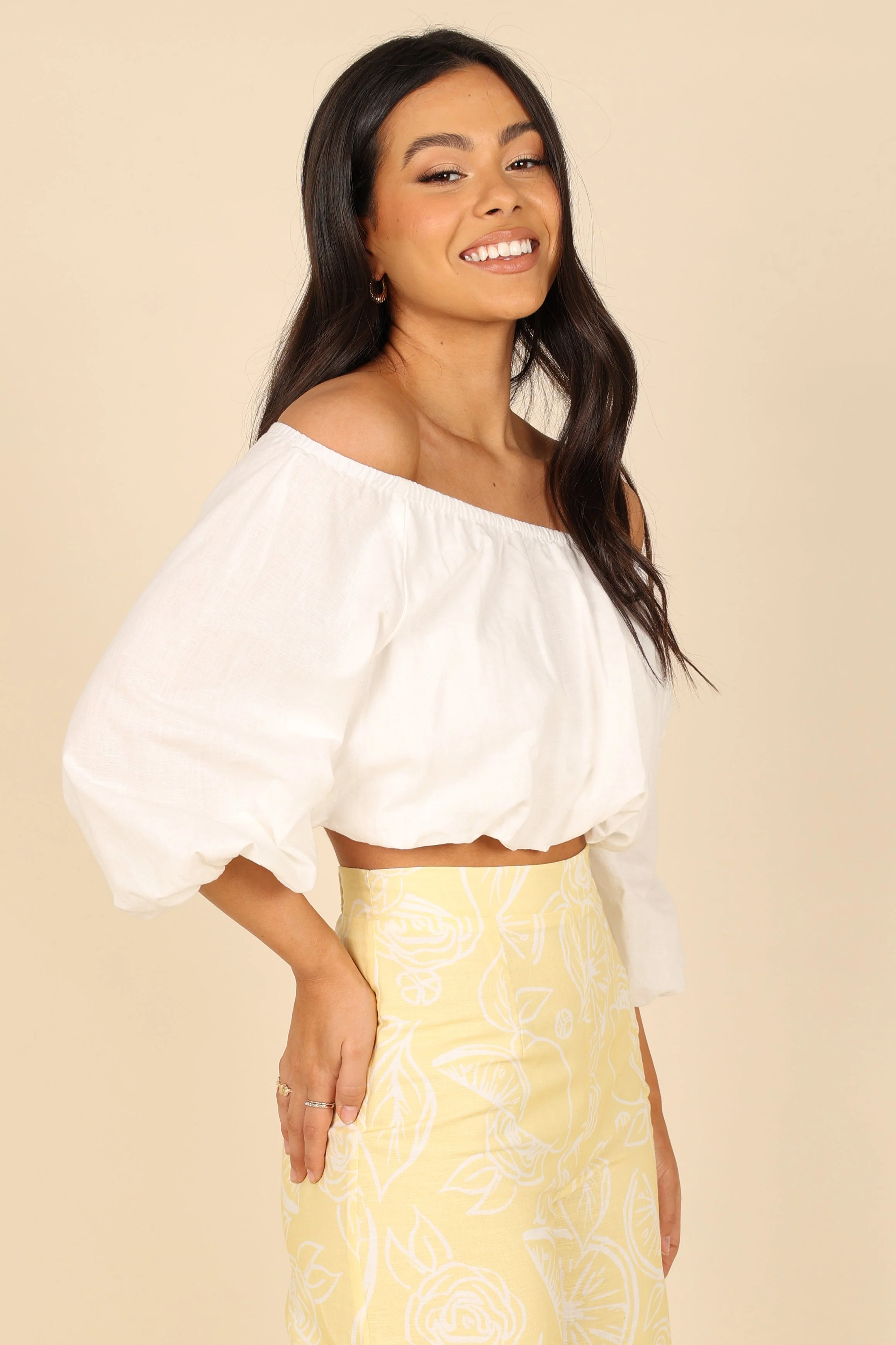 Daydreamer Off Shoulder Top - White