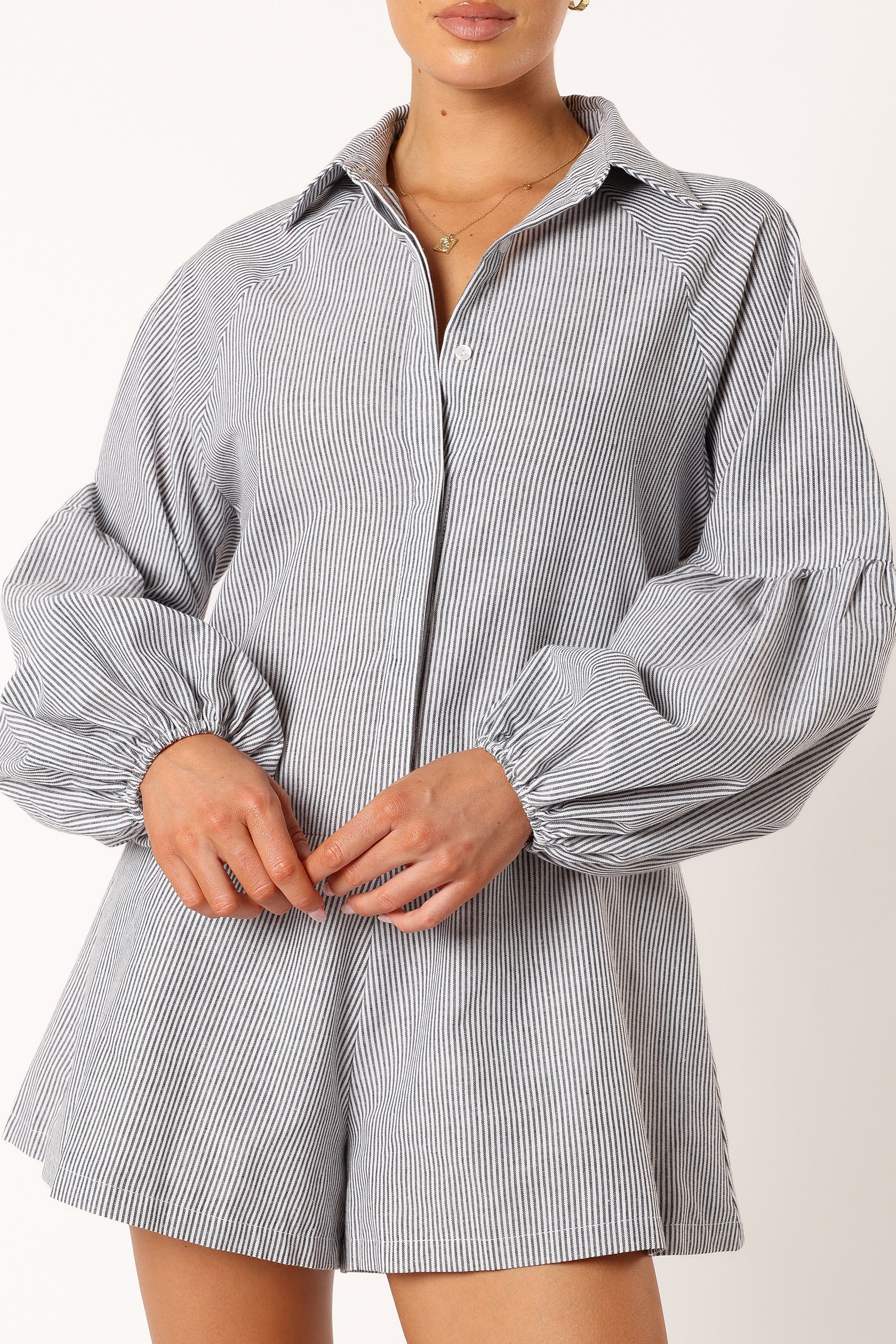 Ella Playsuit - Black Stripe