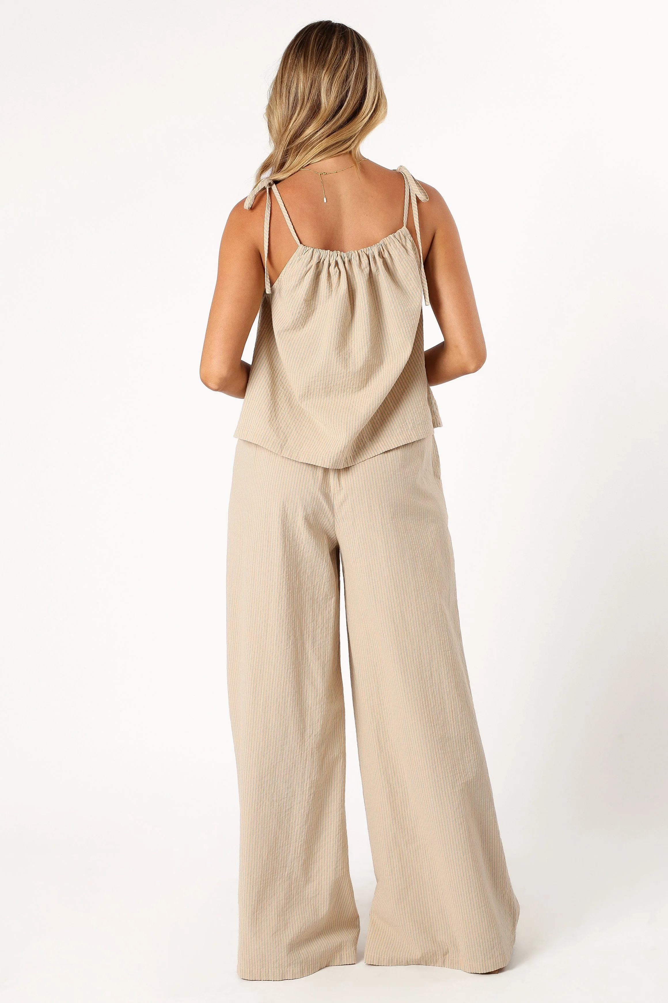 Savanna Striped Pants - Apricot
