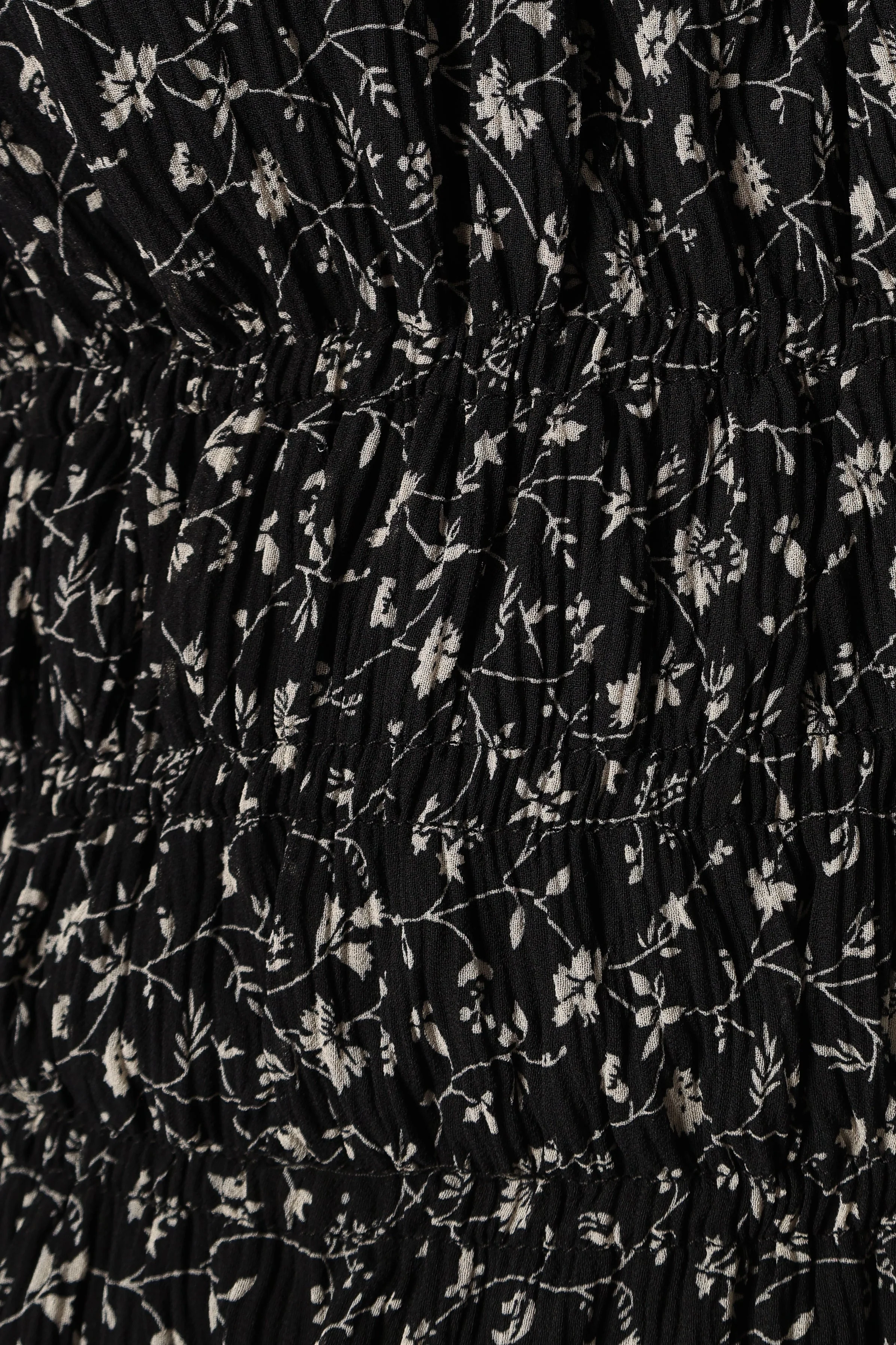 Allison Ruffle Top - Black Off White