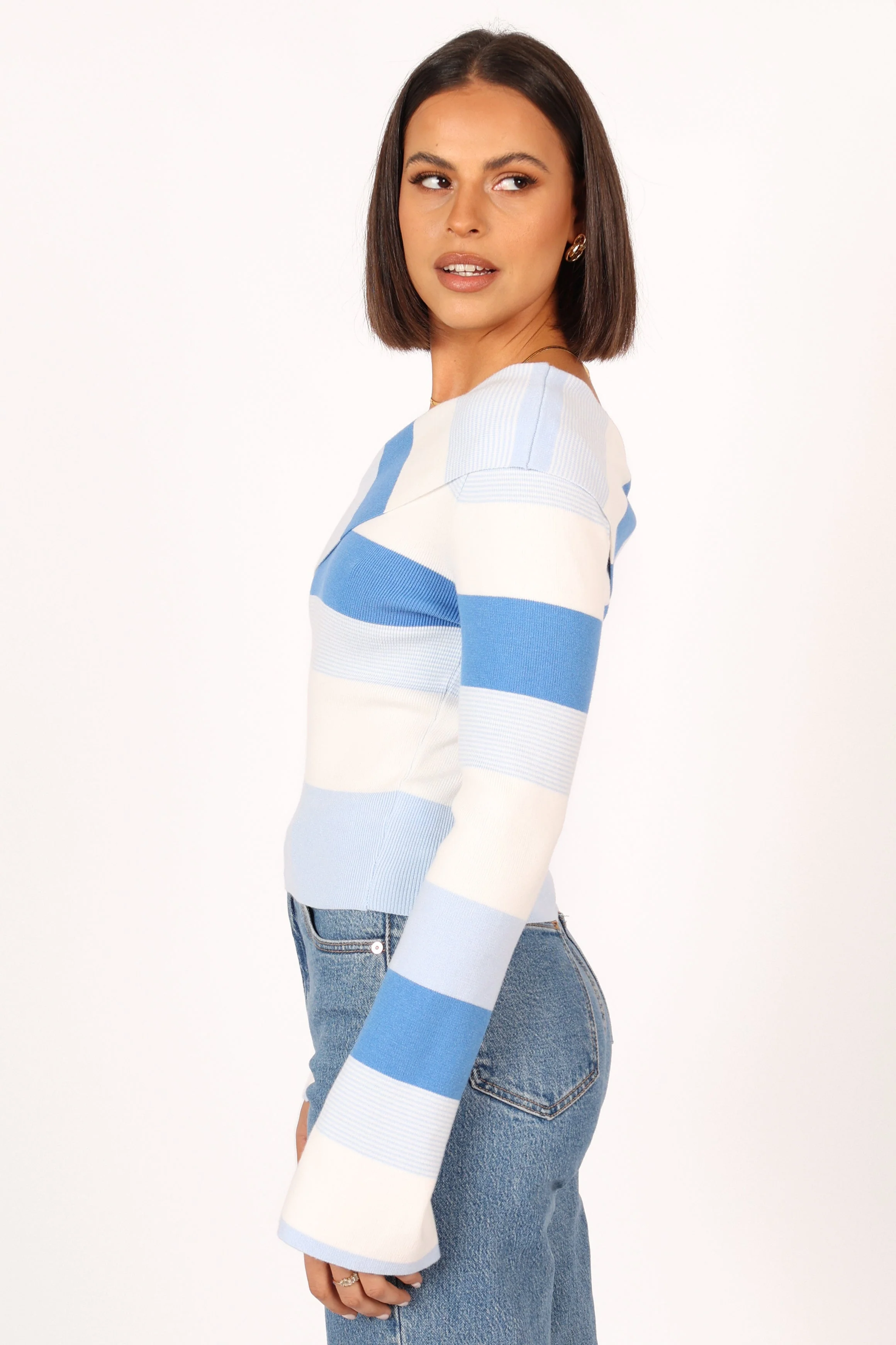 Narla Knit Top - Blue