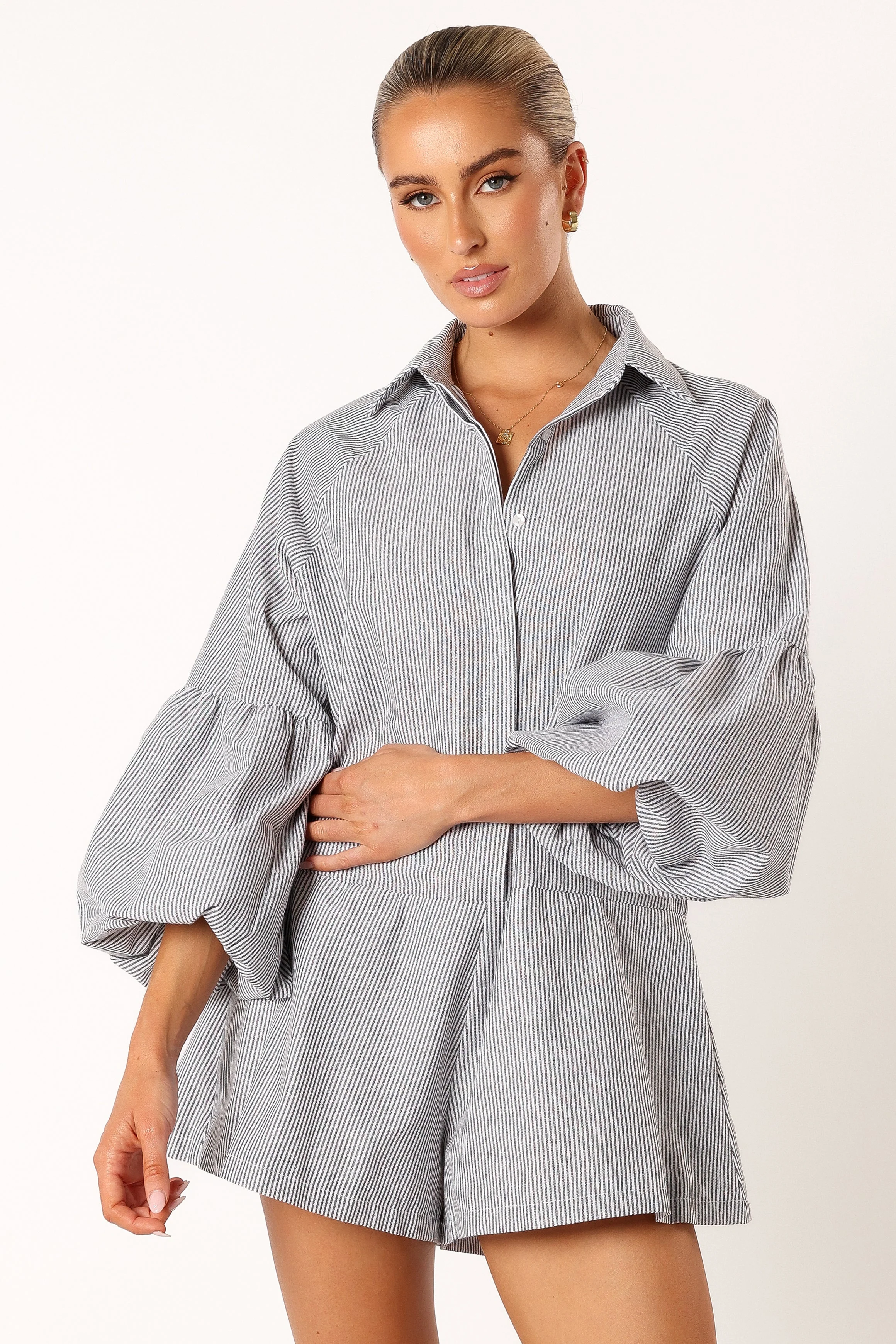 Ella Playsuit - Black Stripe