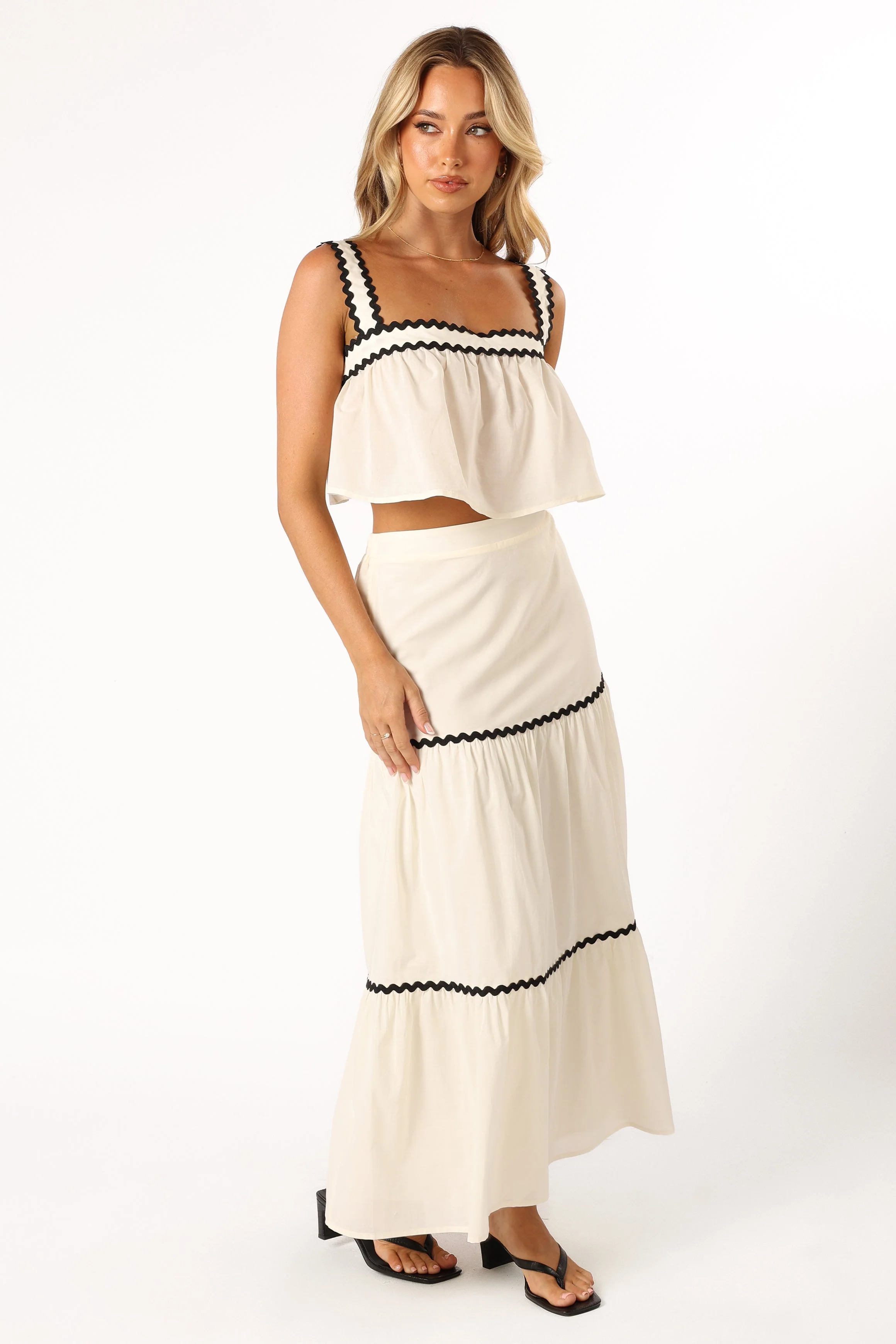 Otis Two Piece Set - Cream Black