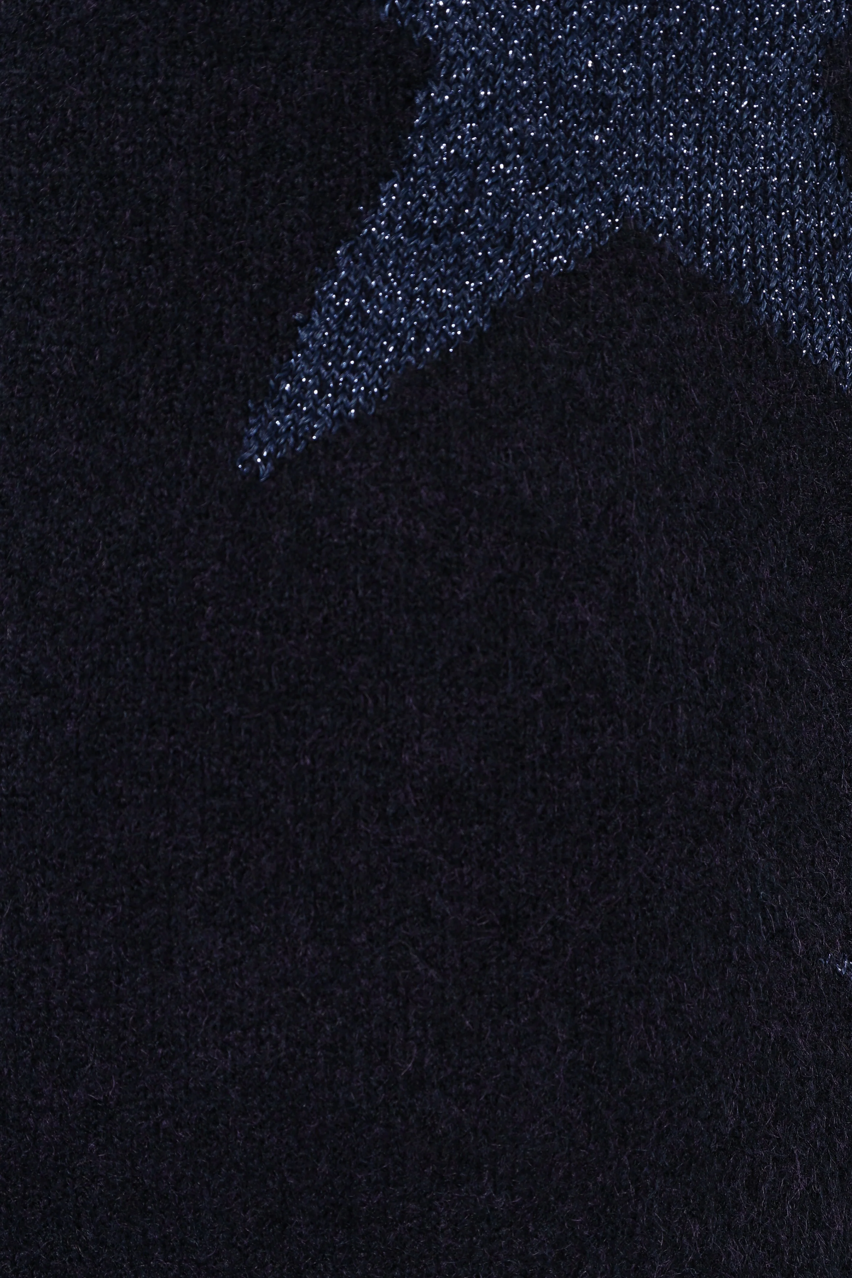 Rosalina Crewneck Shimmer Star Knit Sweater - Navy
