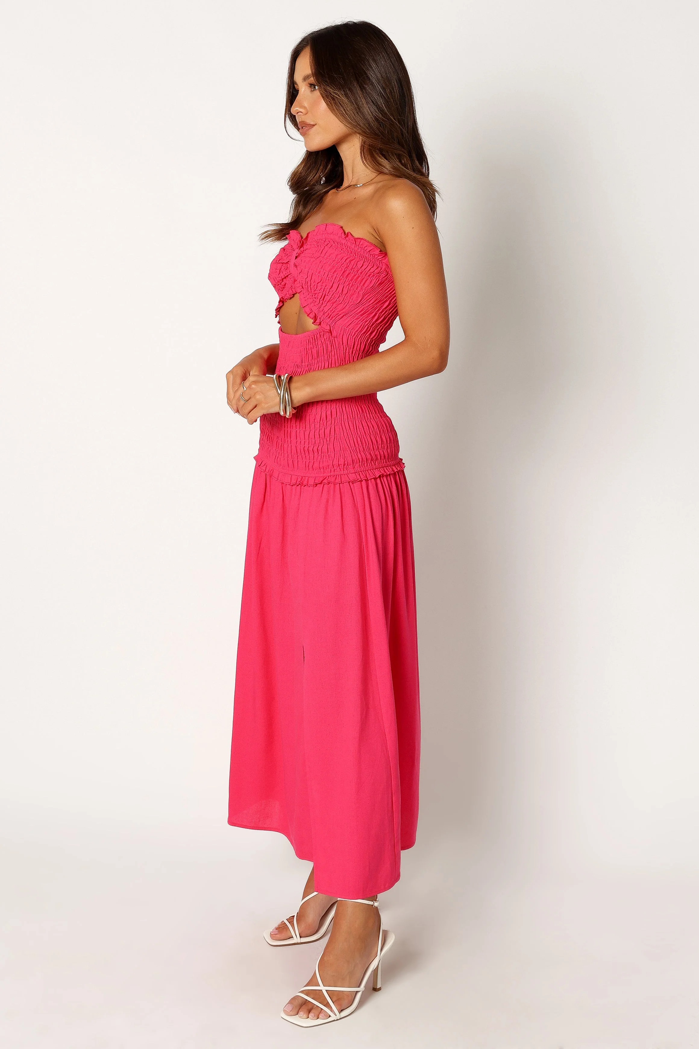 Watson Strapless Maxi Dress - Hot Pink