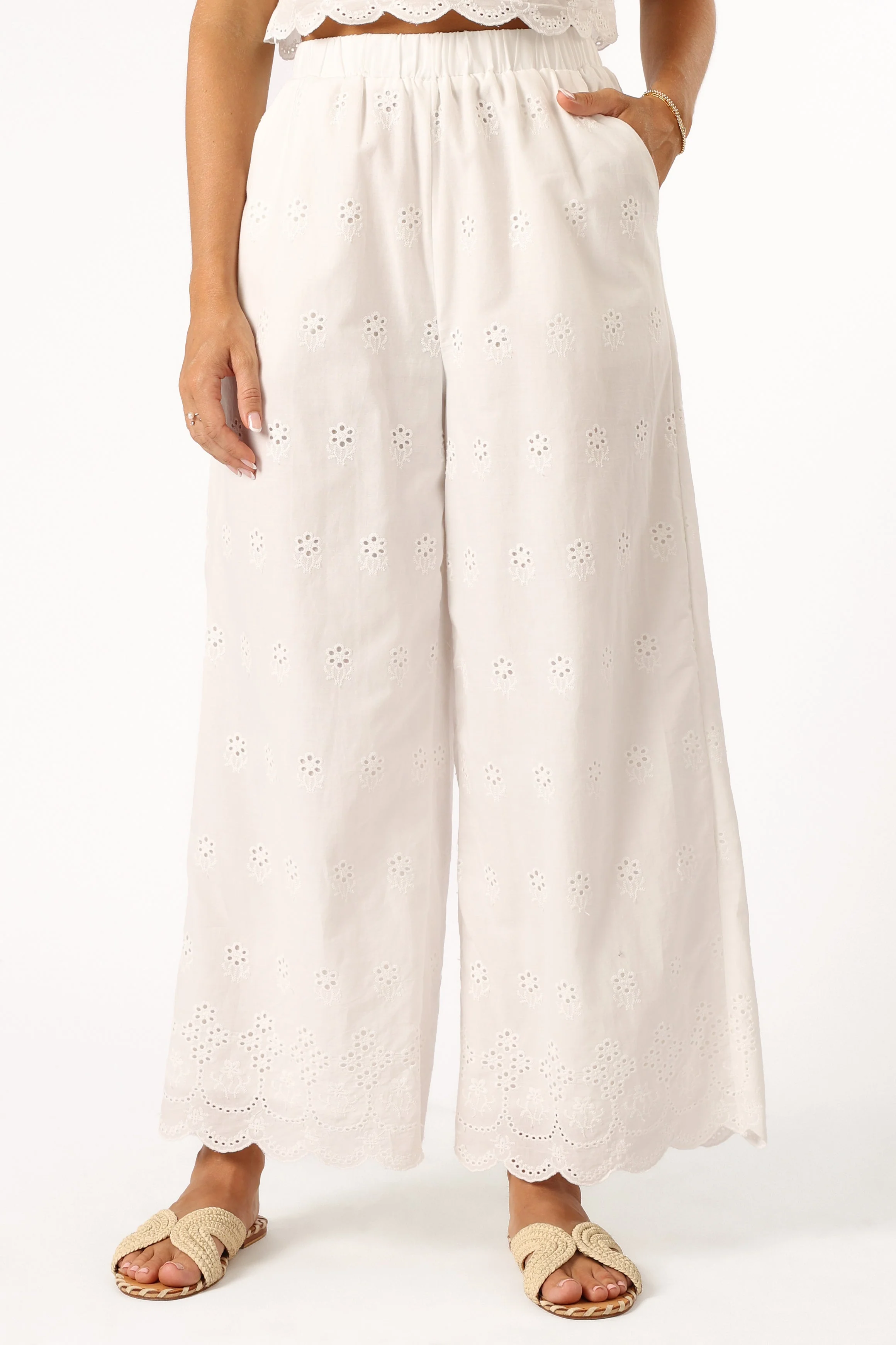 Clementine Pant Set - White