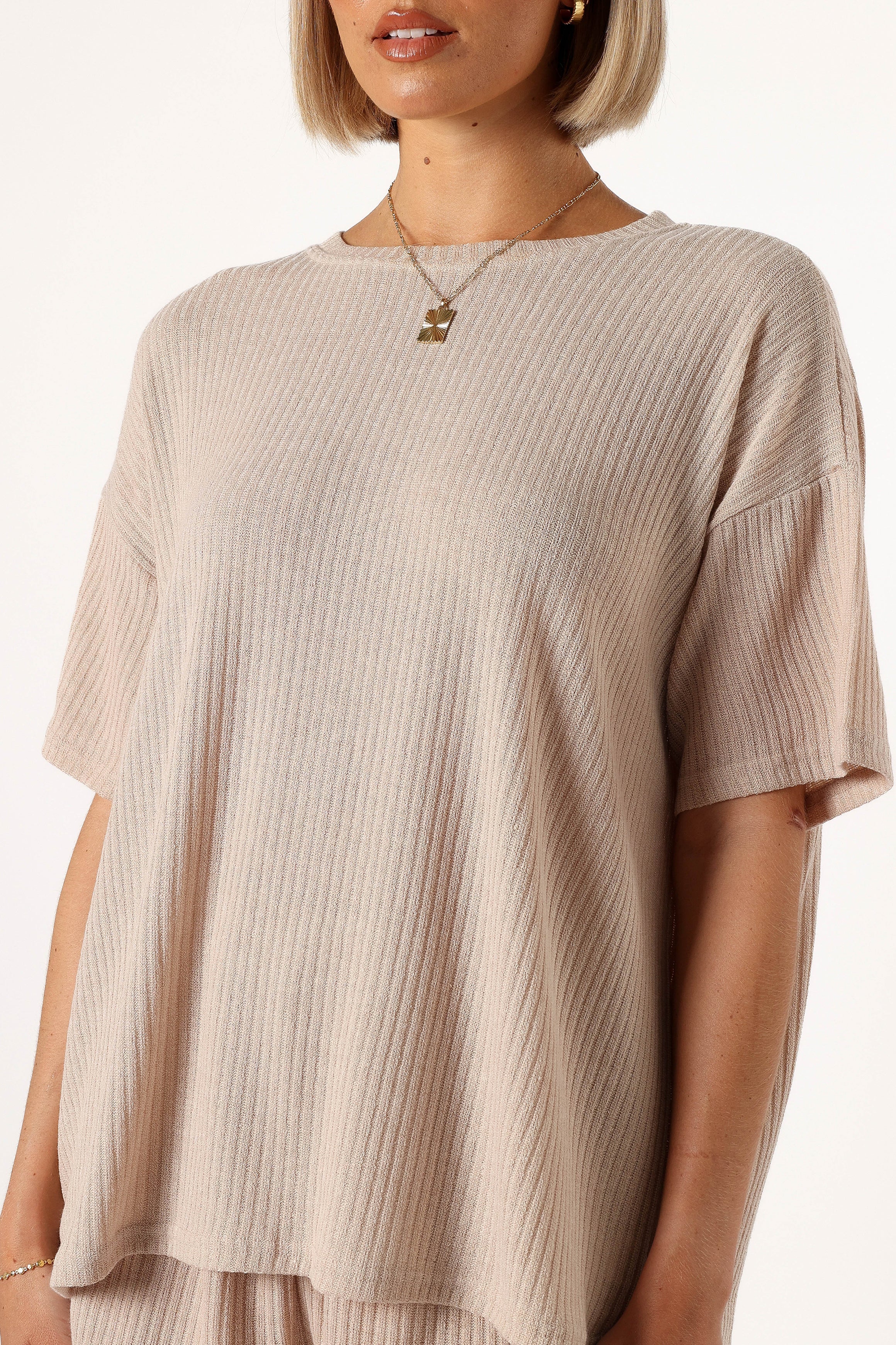 Granger Knit Short Set - Tan