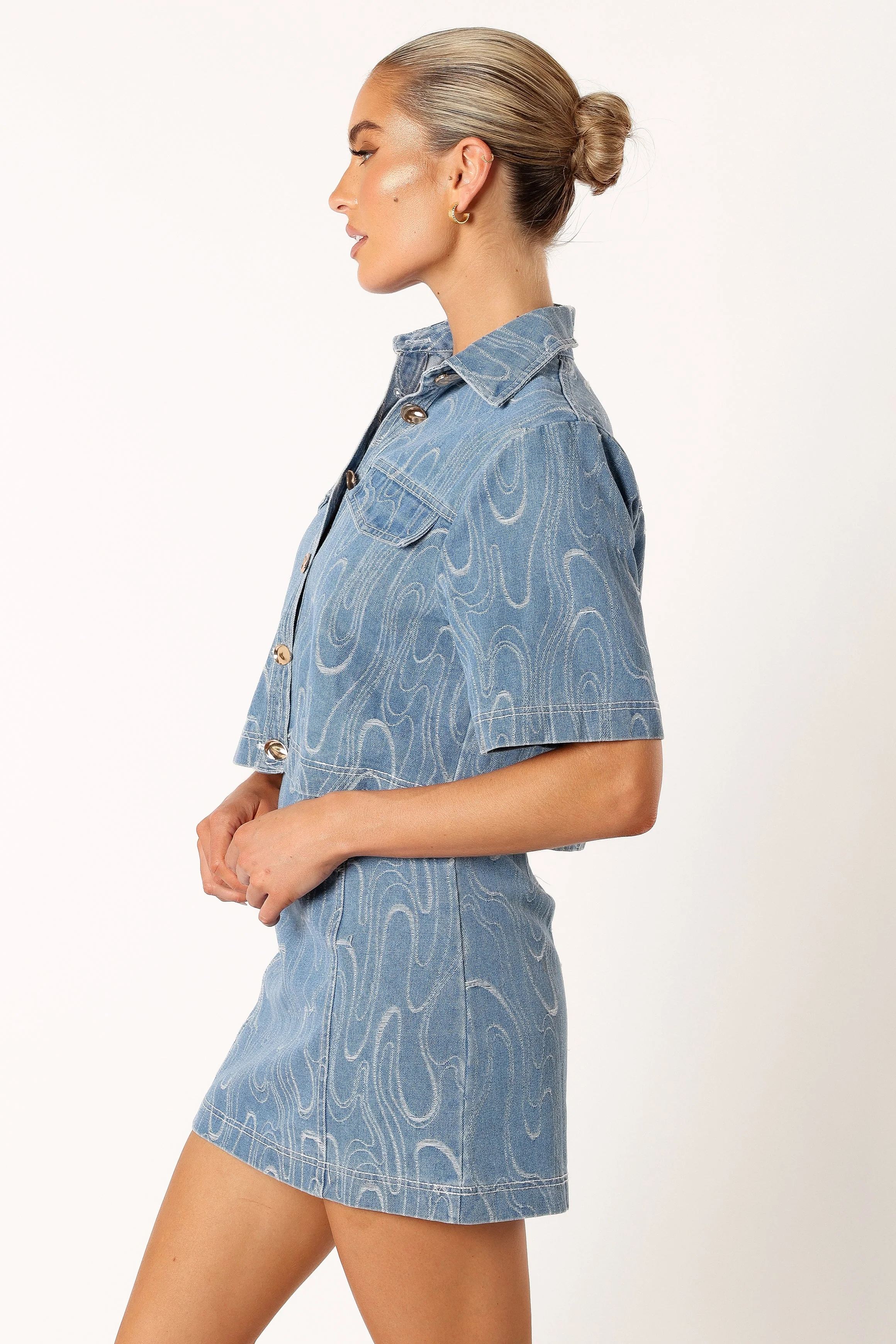 Tammy Two Piece Set - Blue Denim