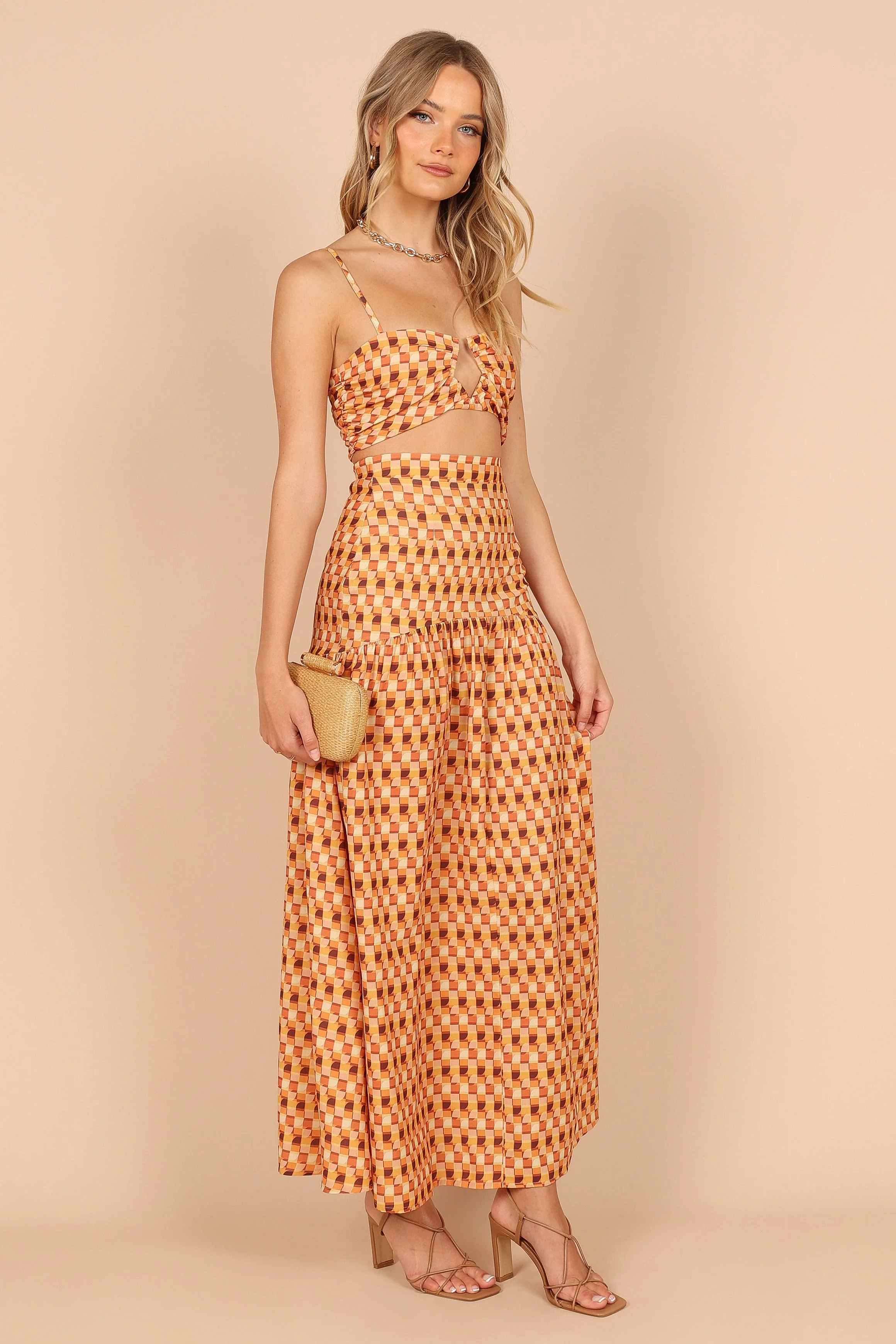 Giza Maxi Skirt - Bronze