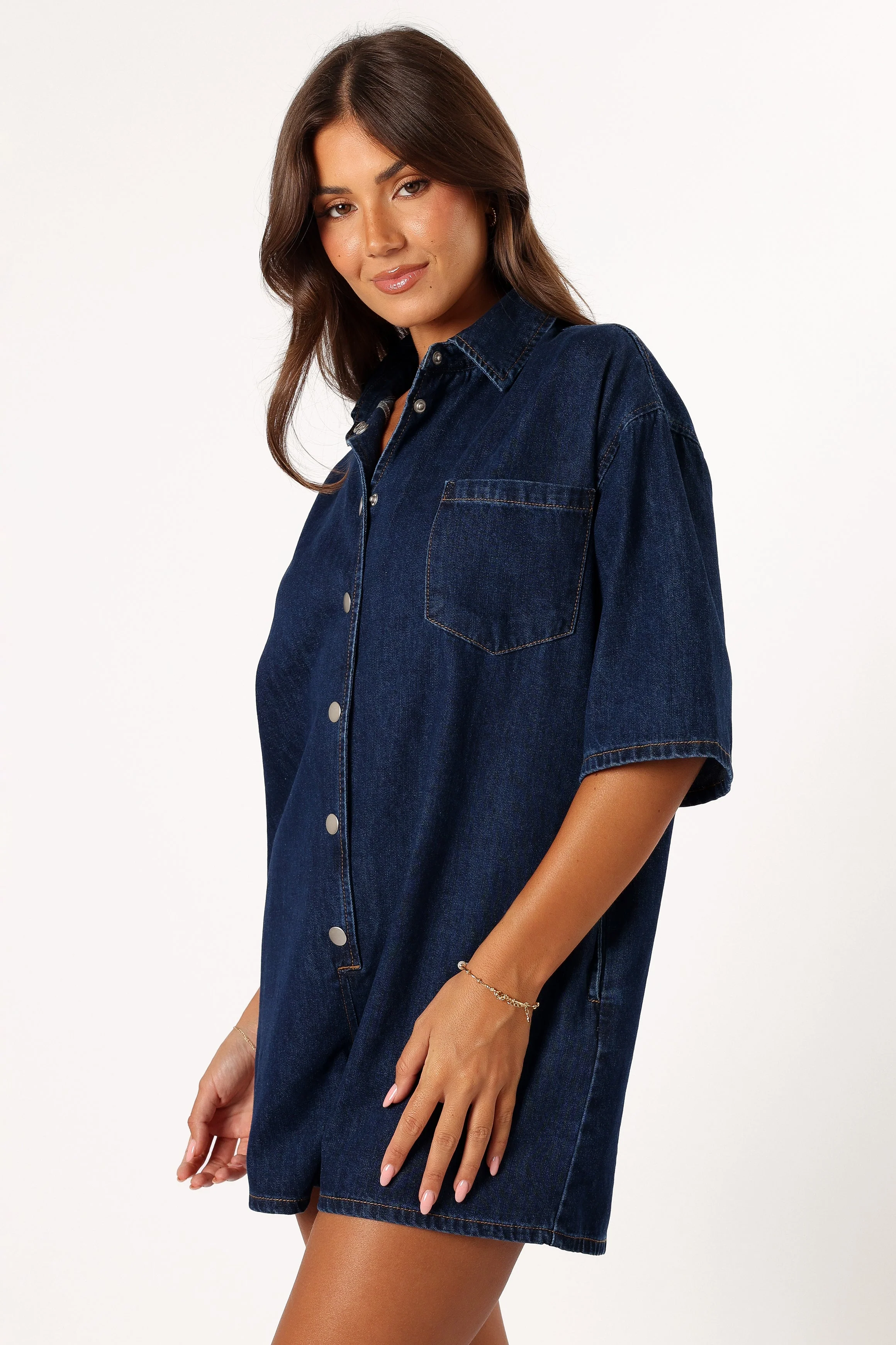 Briellen Romper - Dark Denim