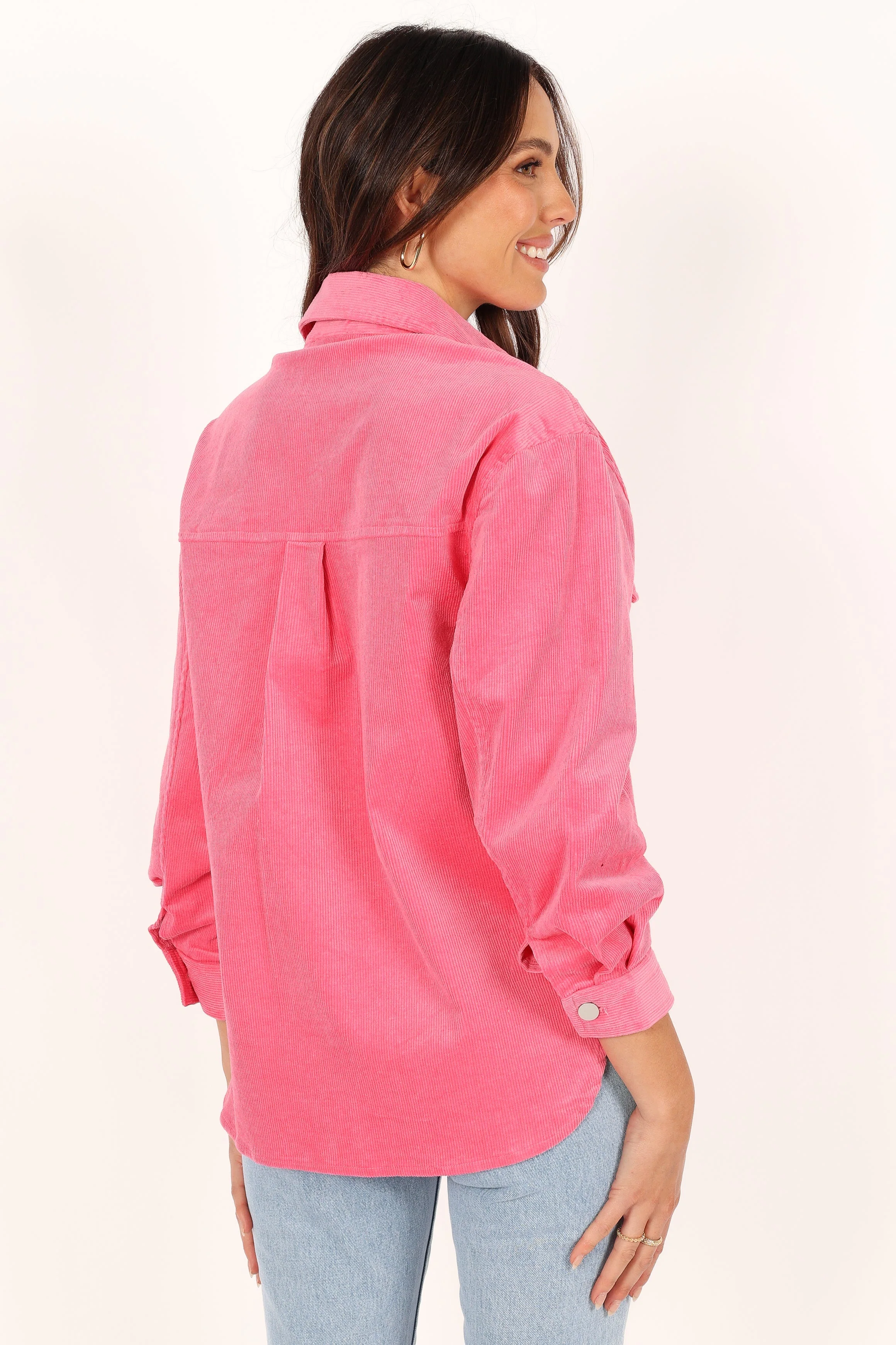 Irena Double Pocket Shacket - Pink