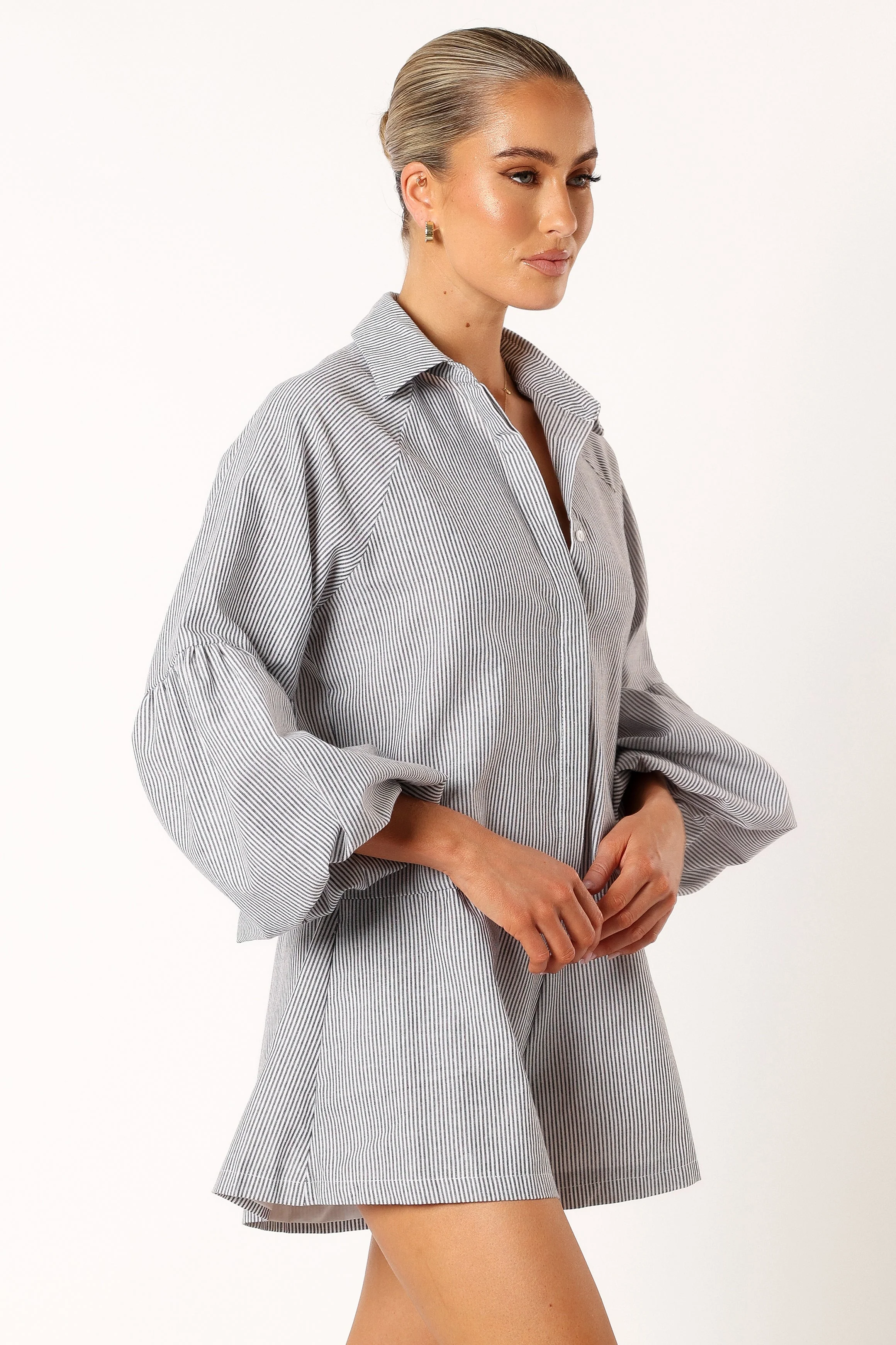 Ella Playsuit - Black Stripe