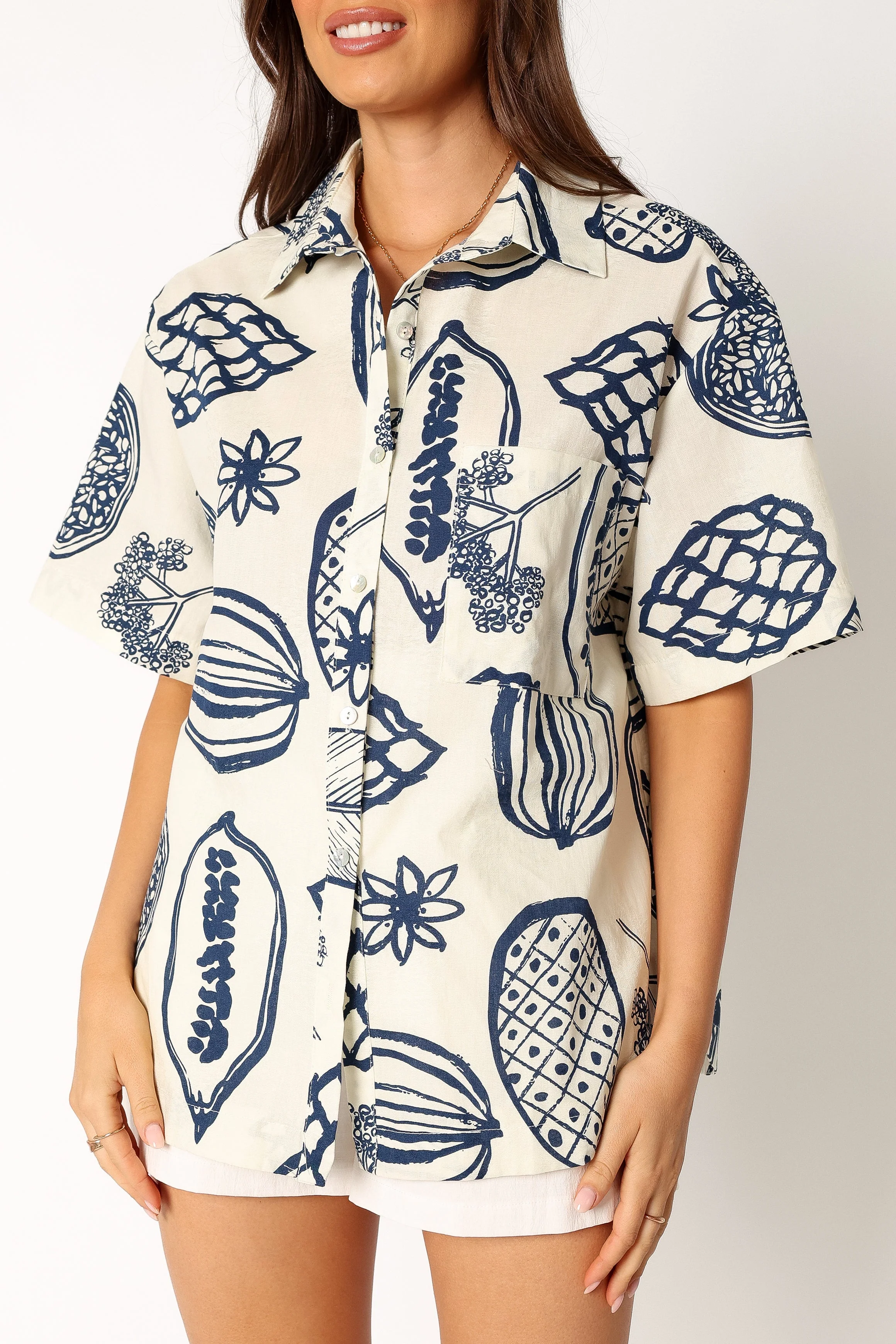 Zayd Button Up Shirt - Navy