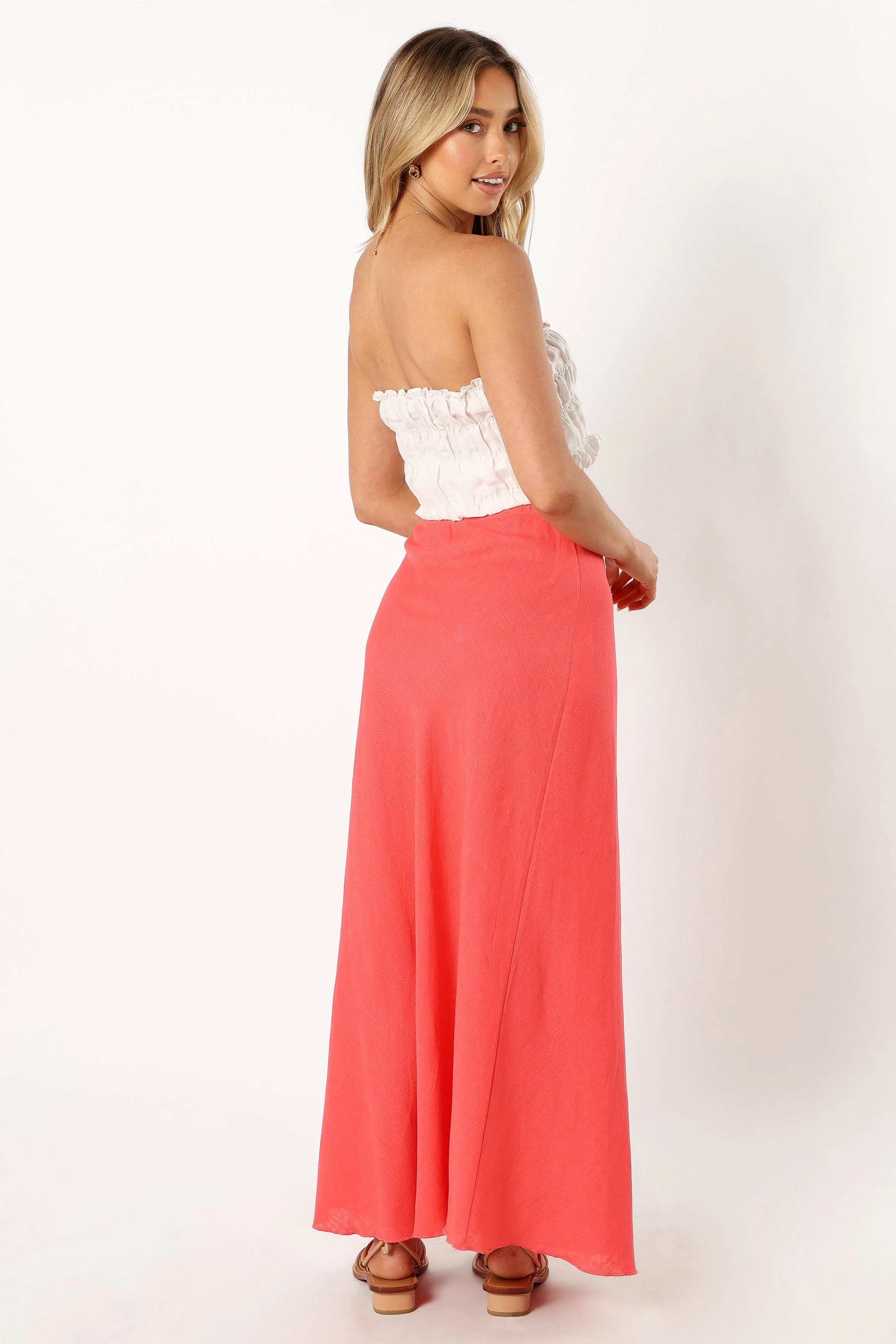 Pippy Midi Skirt - Coral