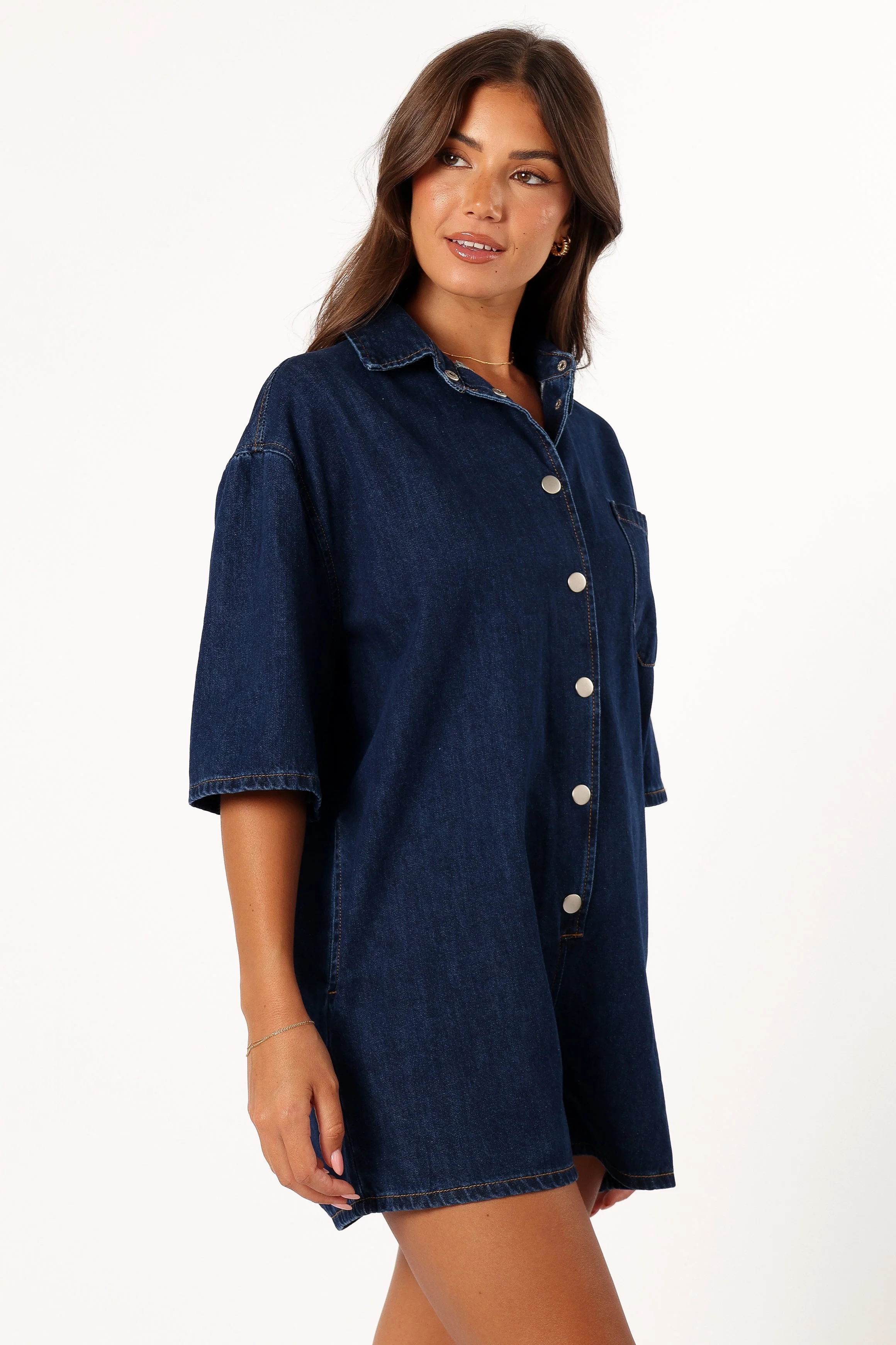 Briellen Romper - Dark Denim