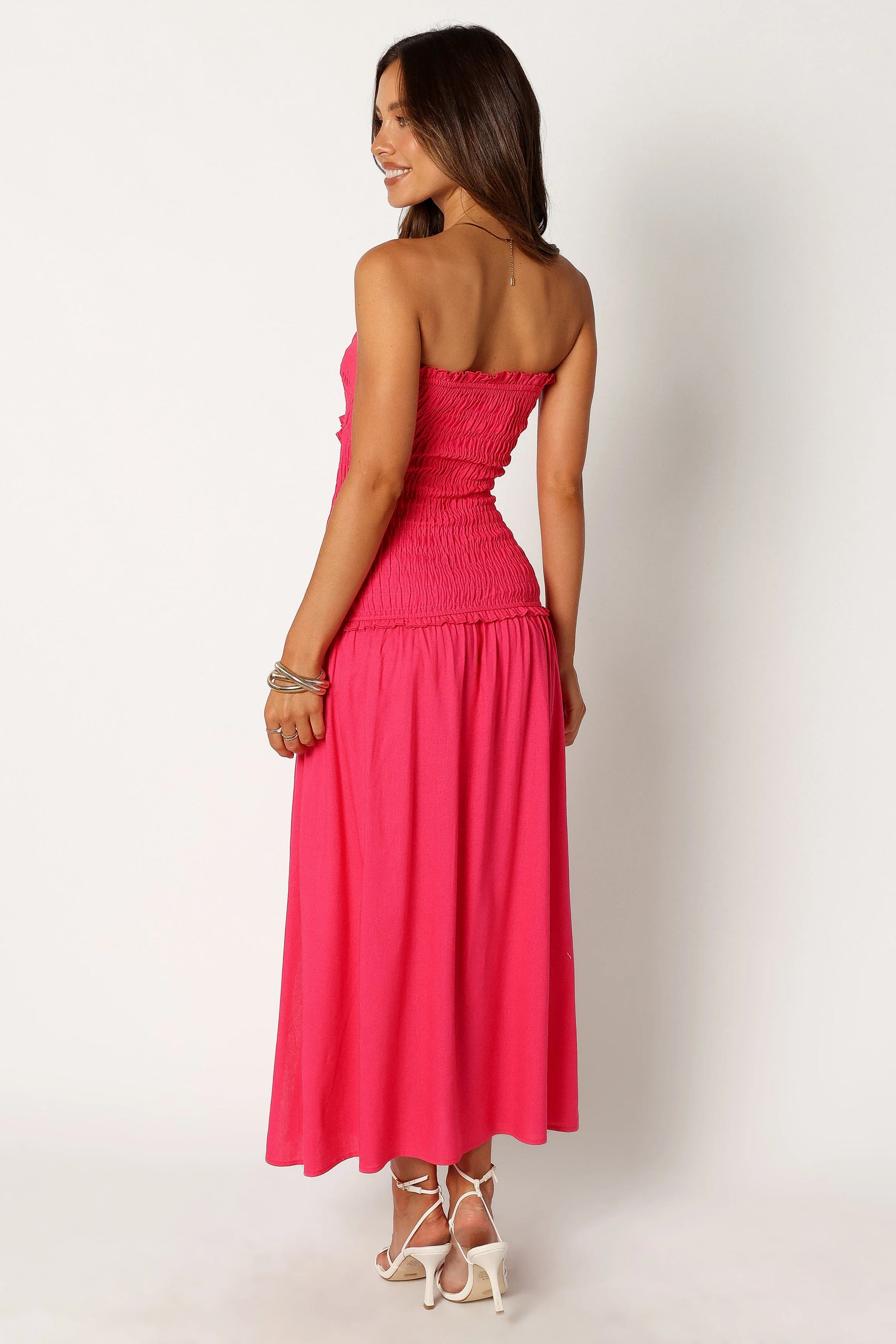 Watson Strapless Maxi Dress - Hot Pink