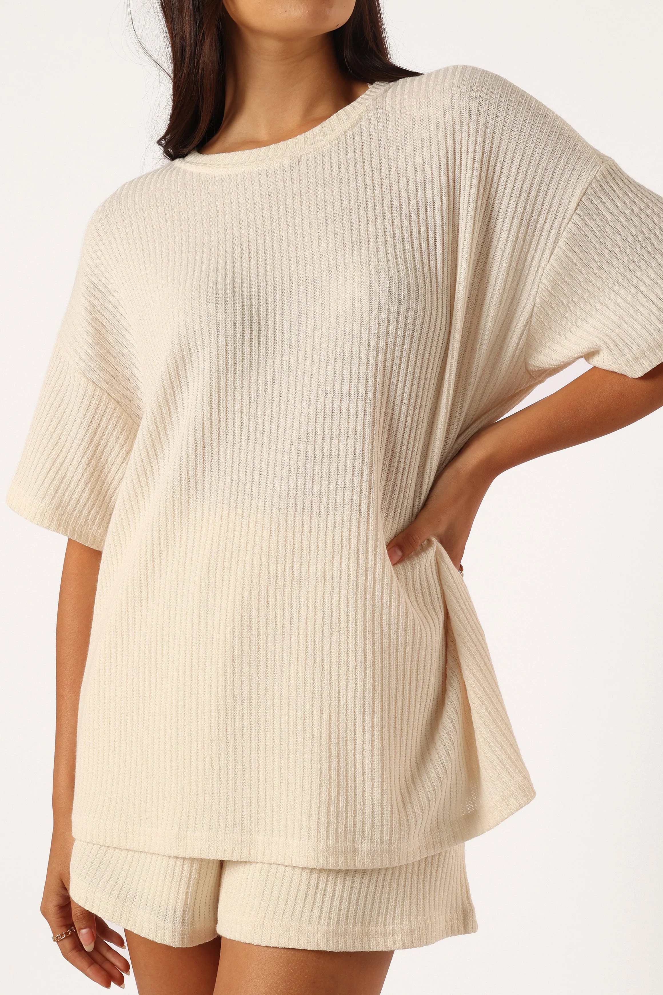 Granger Knit Short Set - Cream