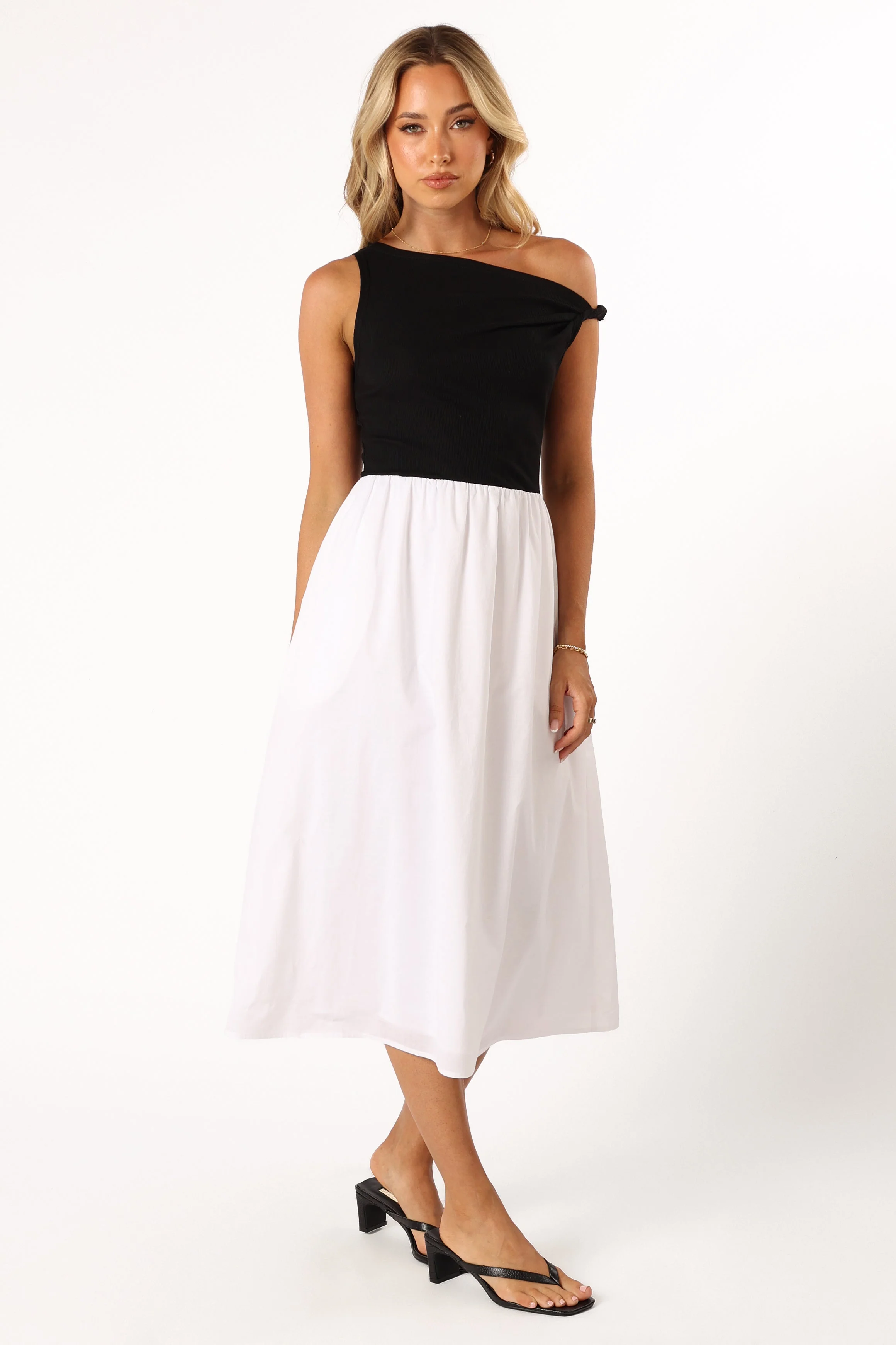 Judson Midi Dress - White/Black