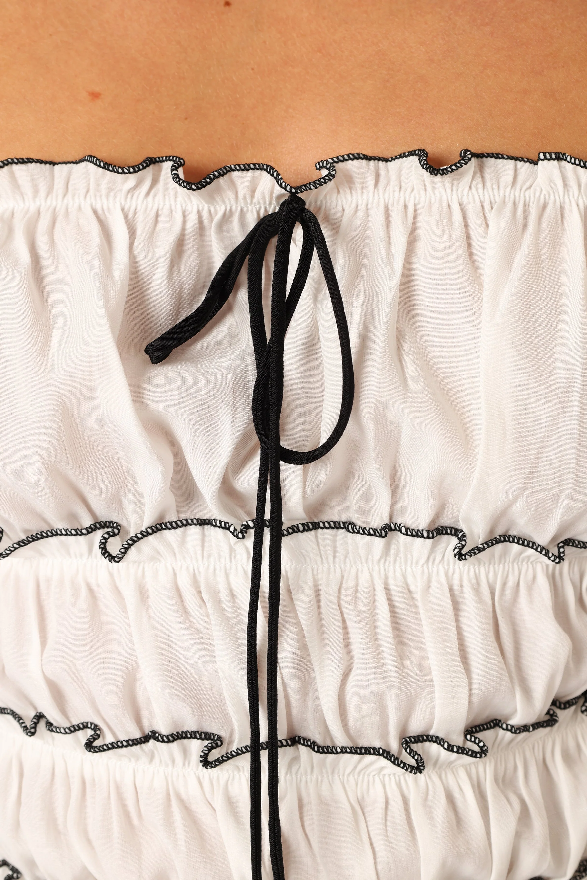 Meryl Sleeveless Top - White/Black