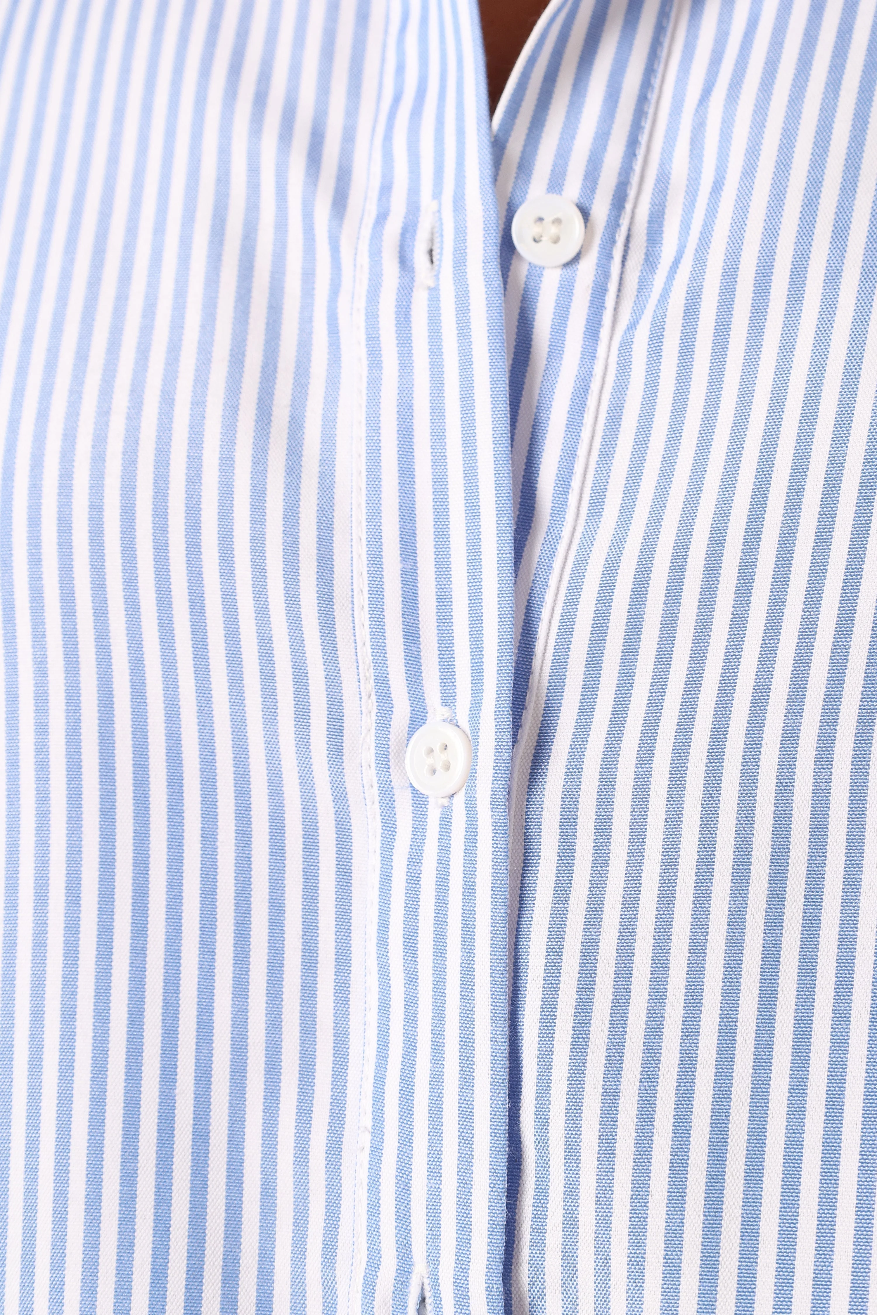 Murphy Button Up Long Sleeve Top - Blue Stripe