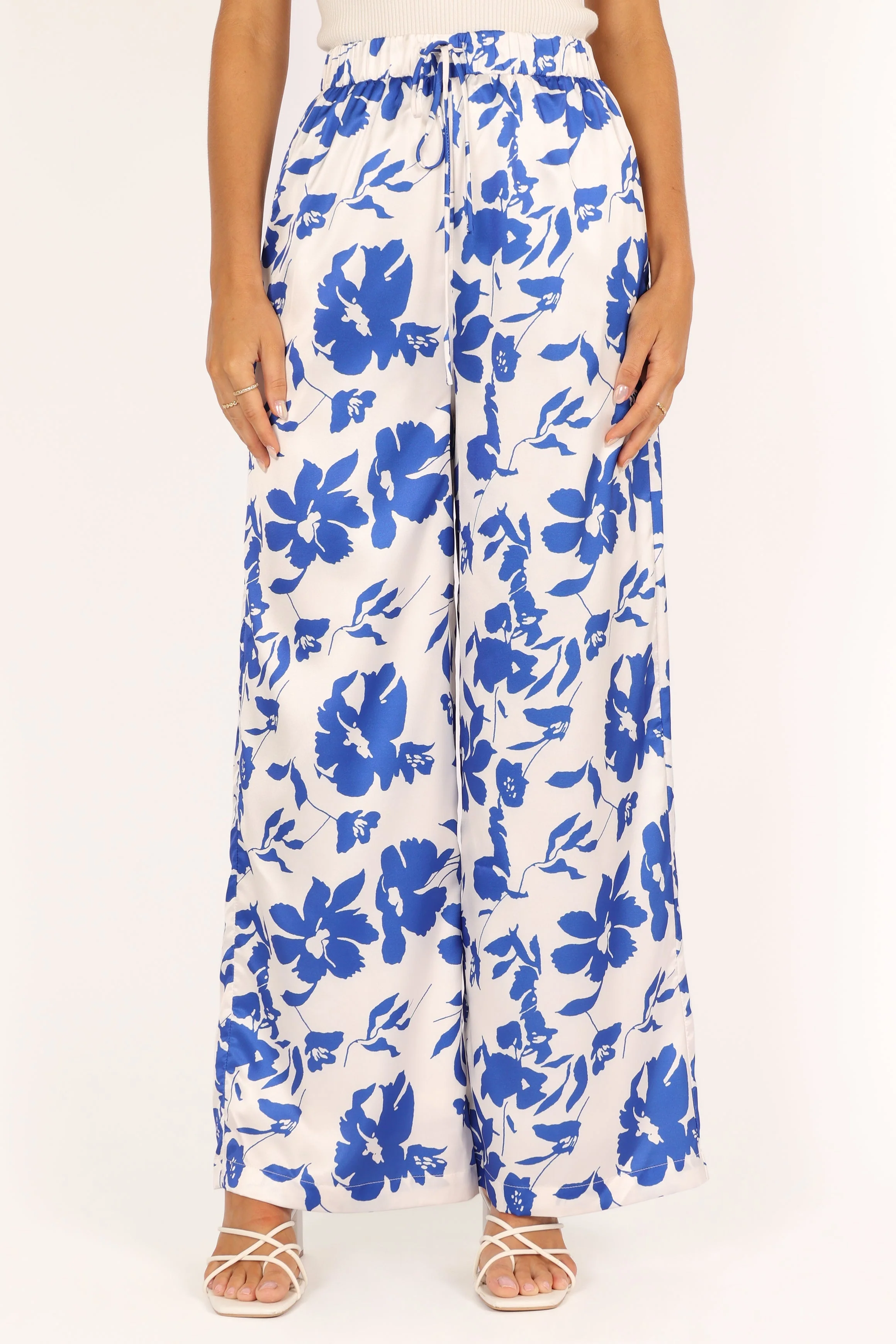 Keely Wide Leg Pant - Blue Floral