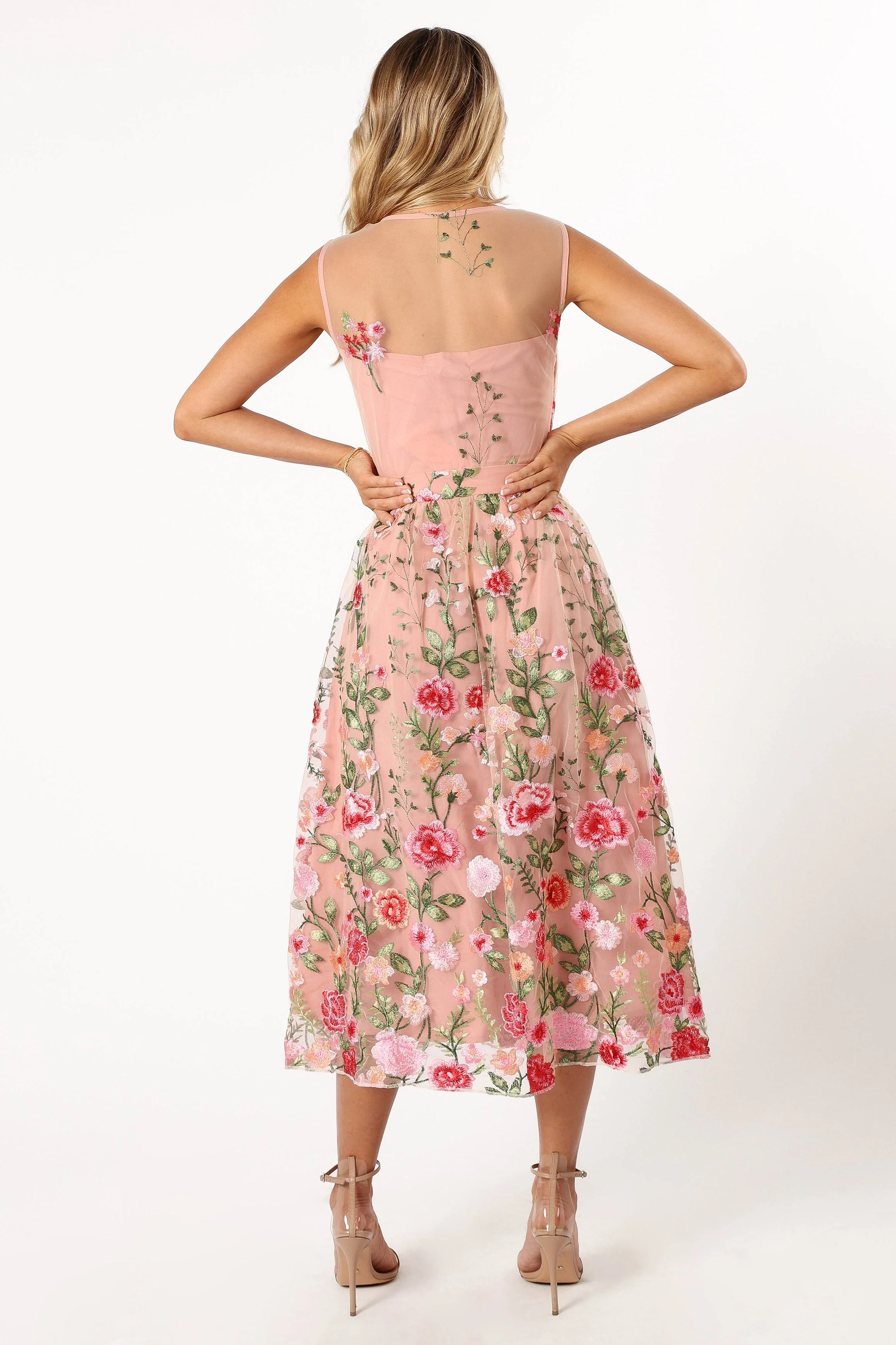 Wonderland Midi Dress - Pink Floral