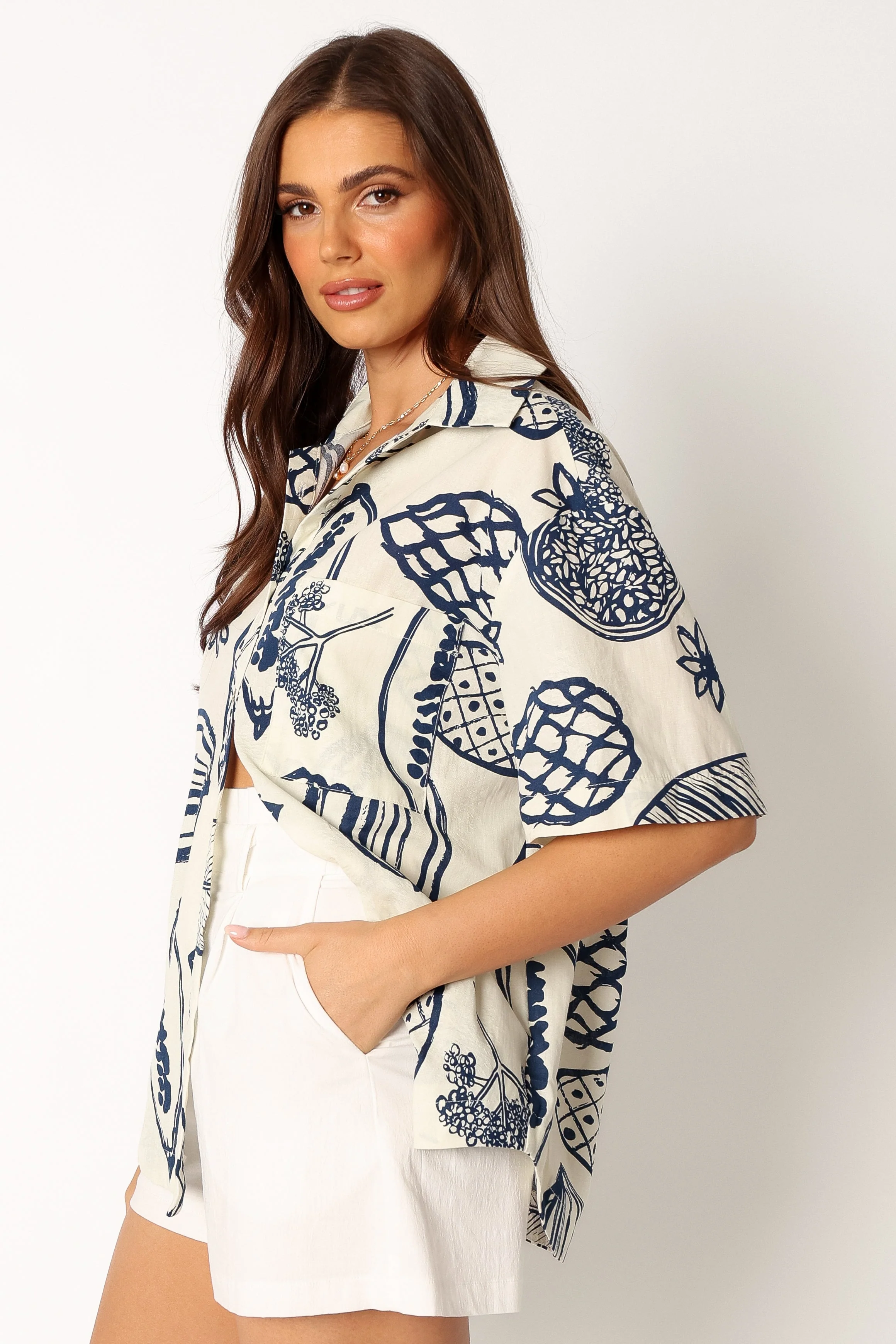 Zayd Button Up Shirt - Navy