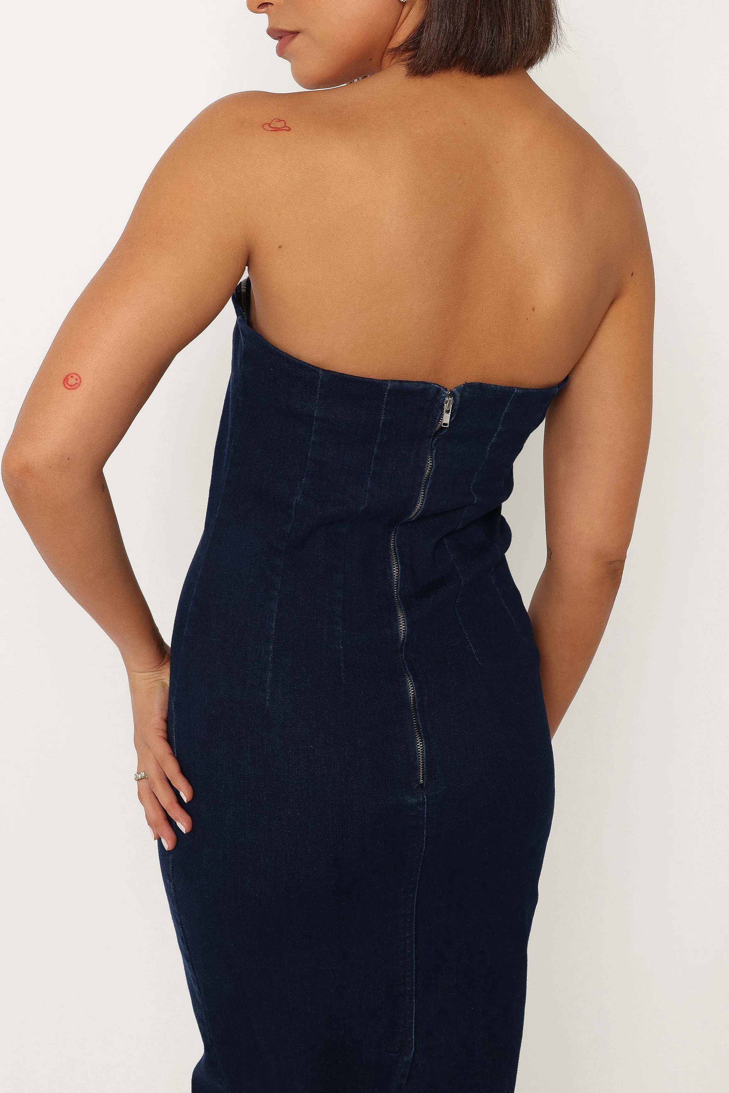 Jojo Strapless Maxi Dress - Dark Denim