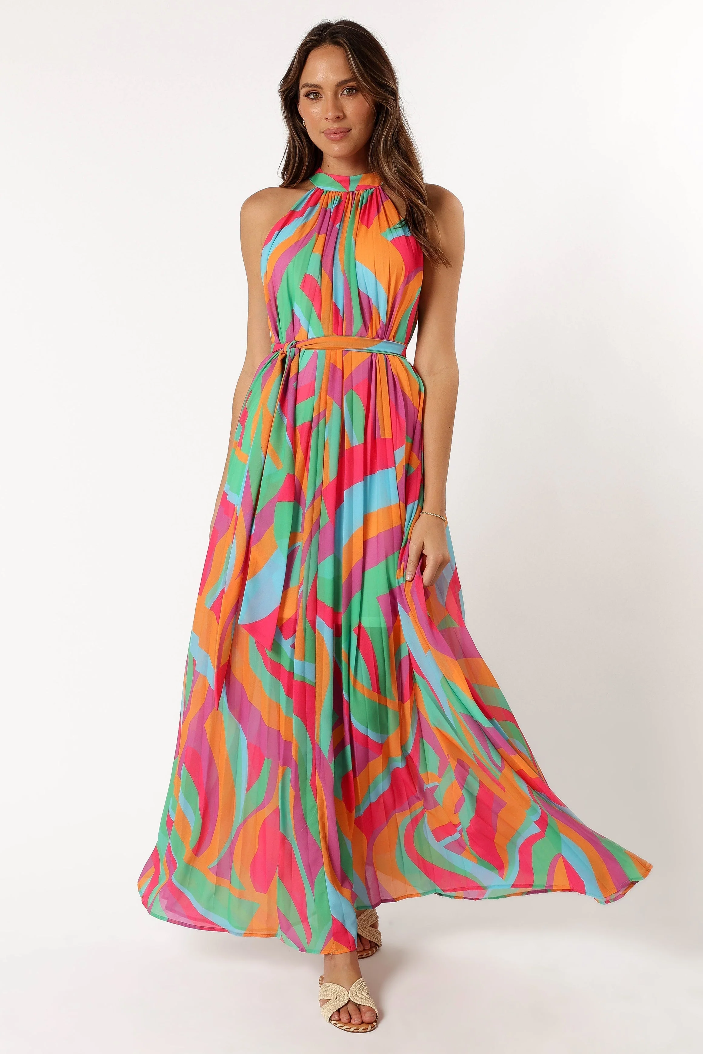 Leandra Halterneck Maxi Dress - Multicoloured