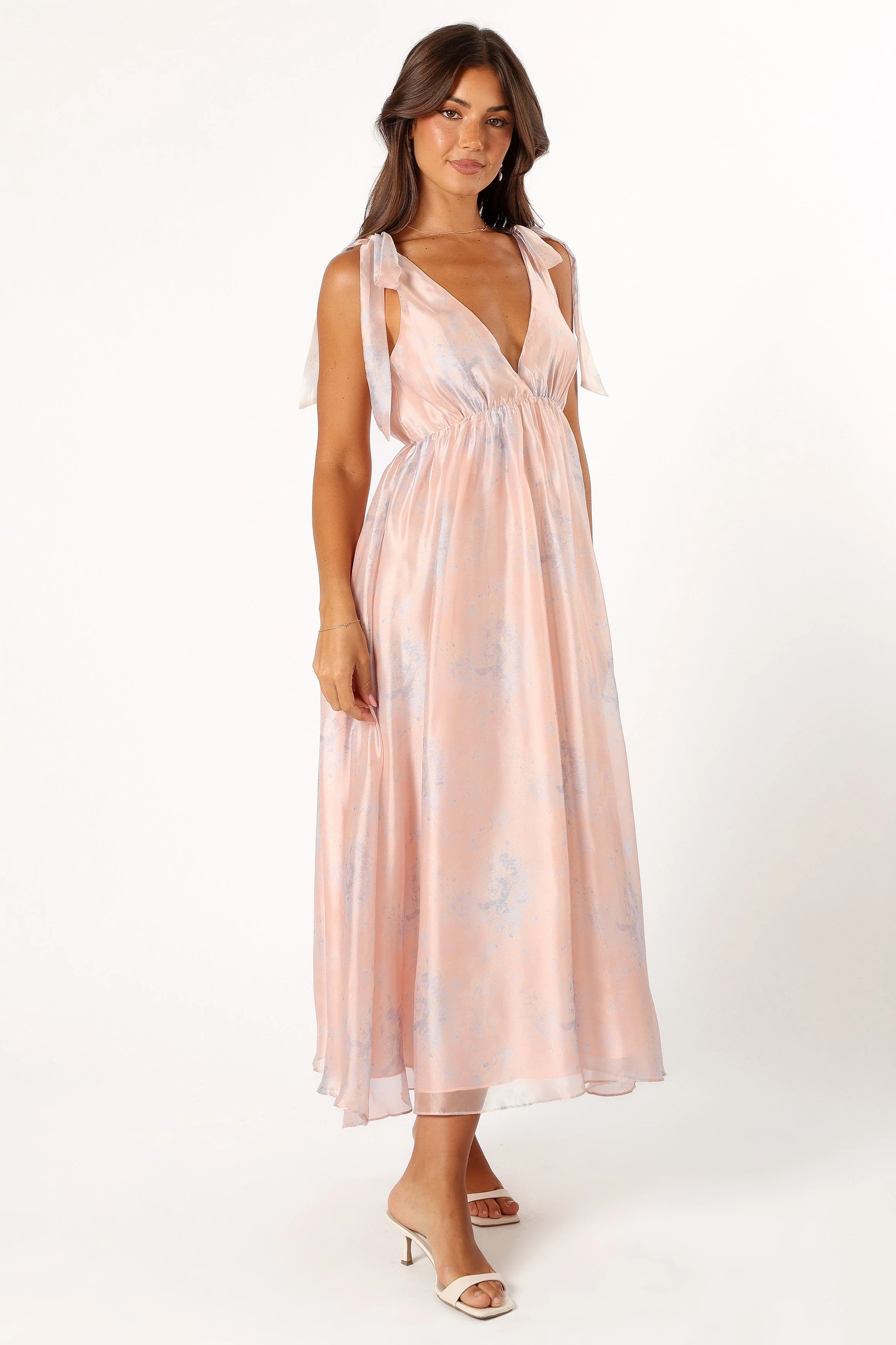 Perla Maxi Dress - Blush/Blue