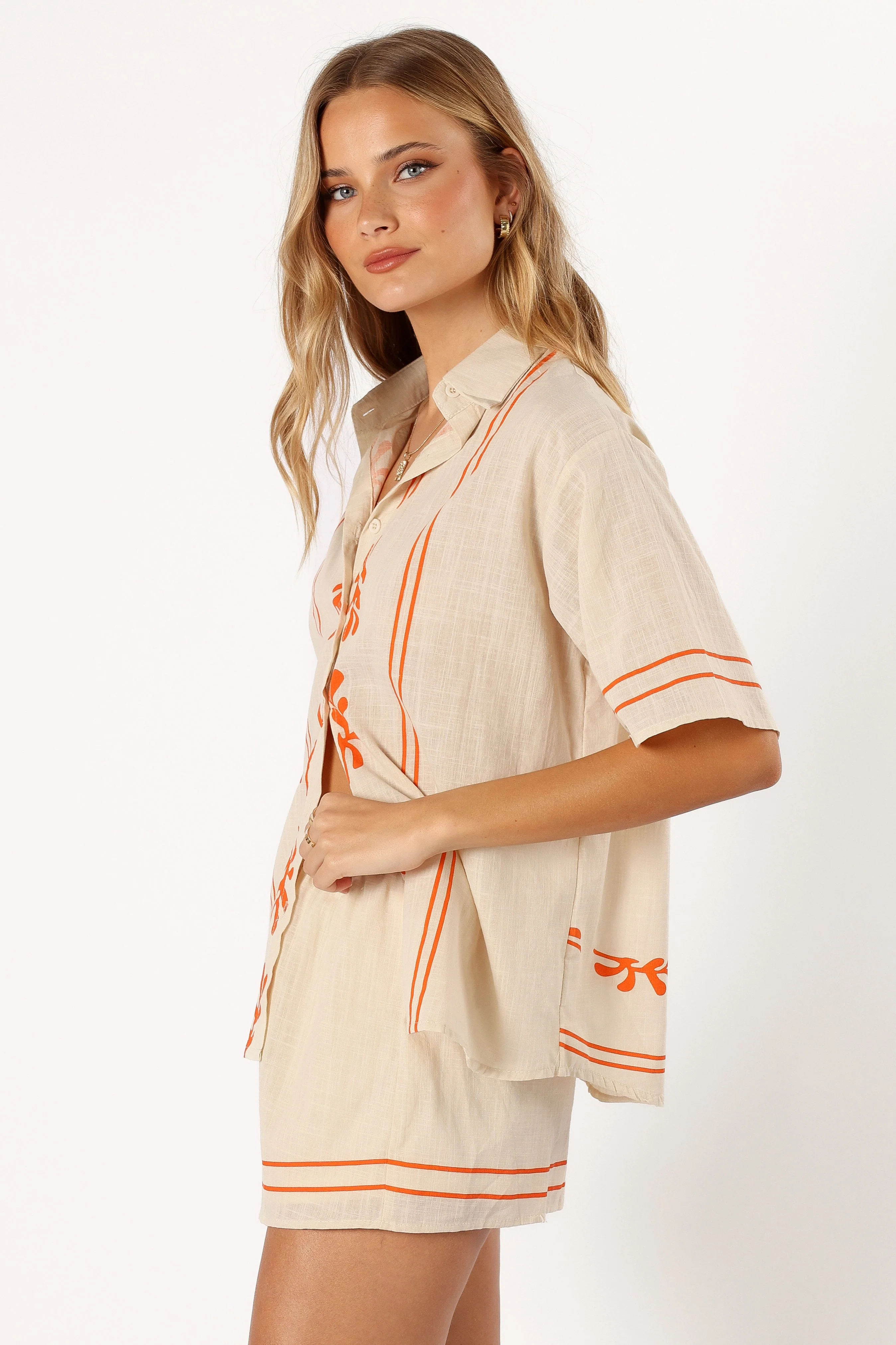 Harrington Short Set - Beige Orange