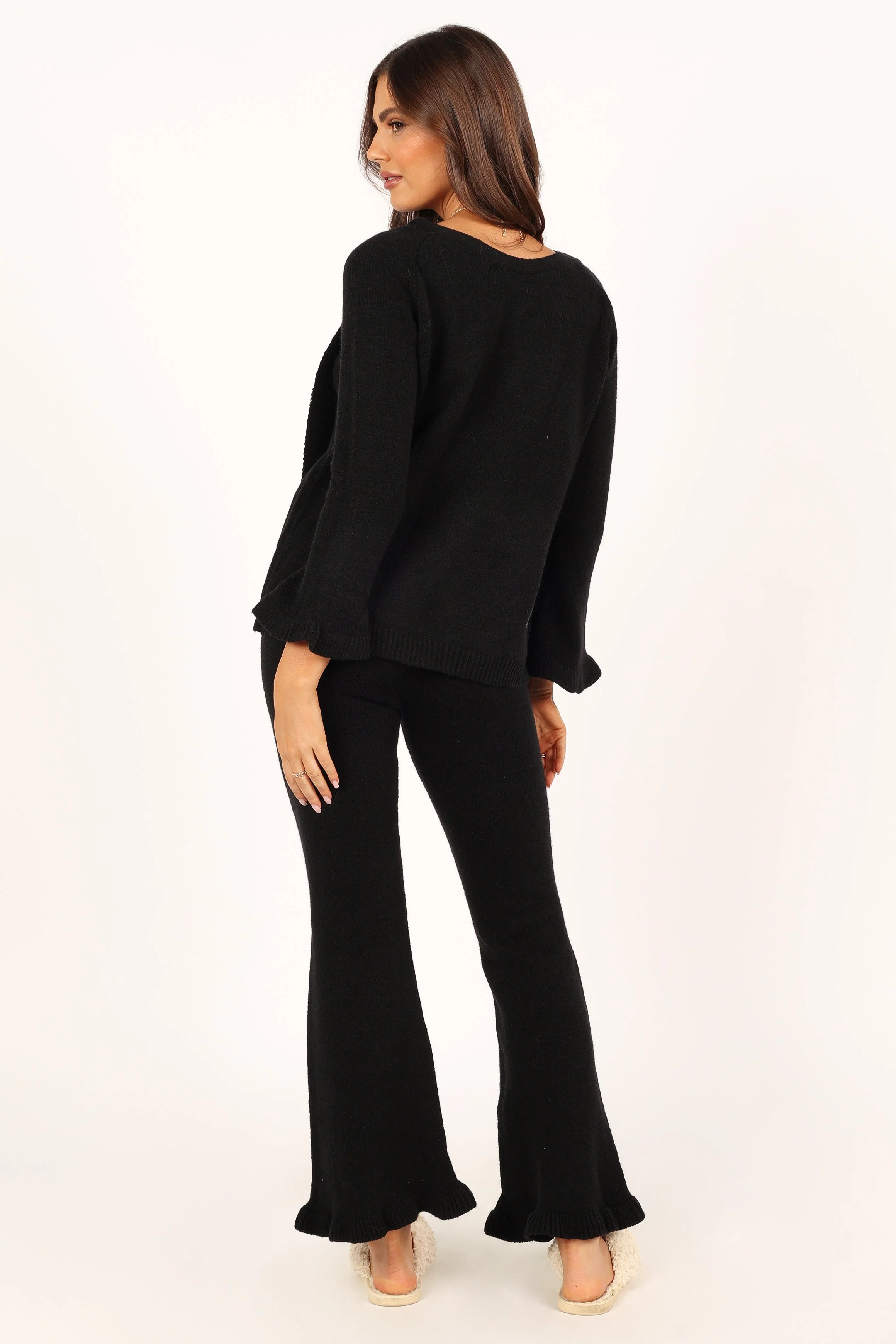 Boa Knitted Set - Black