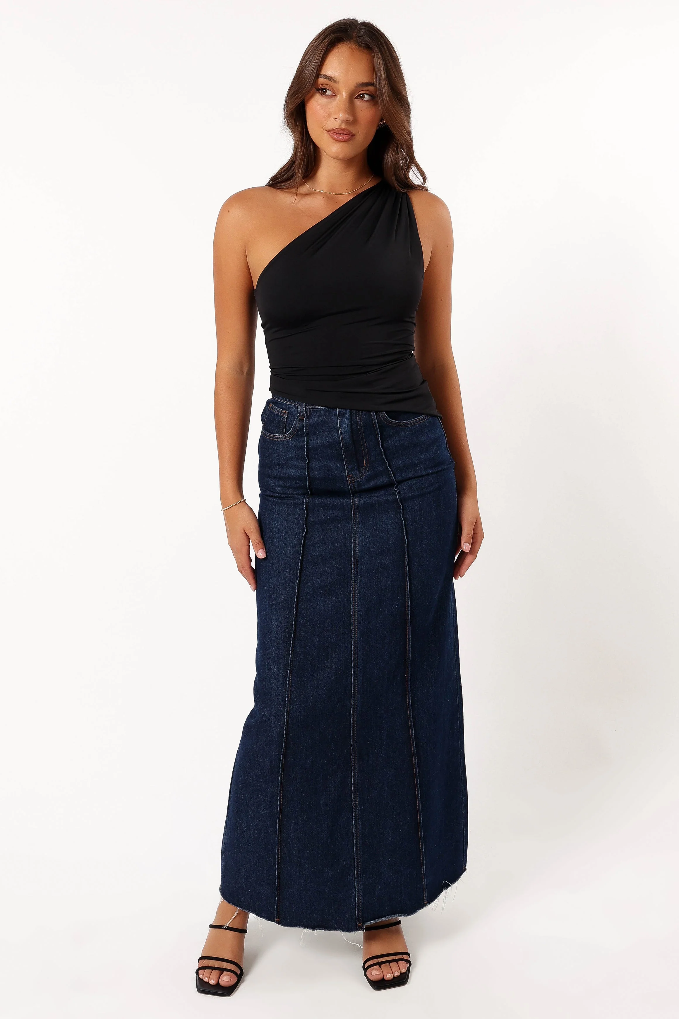 Samantha One Shoulder Top - Black