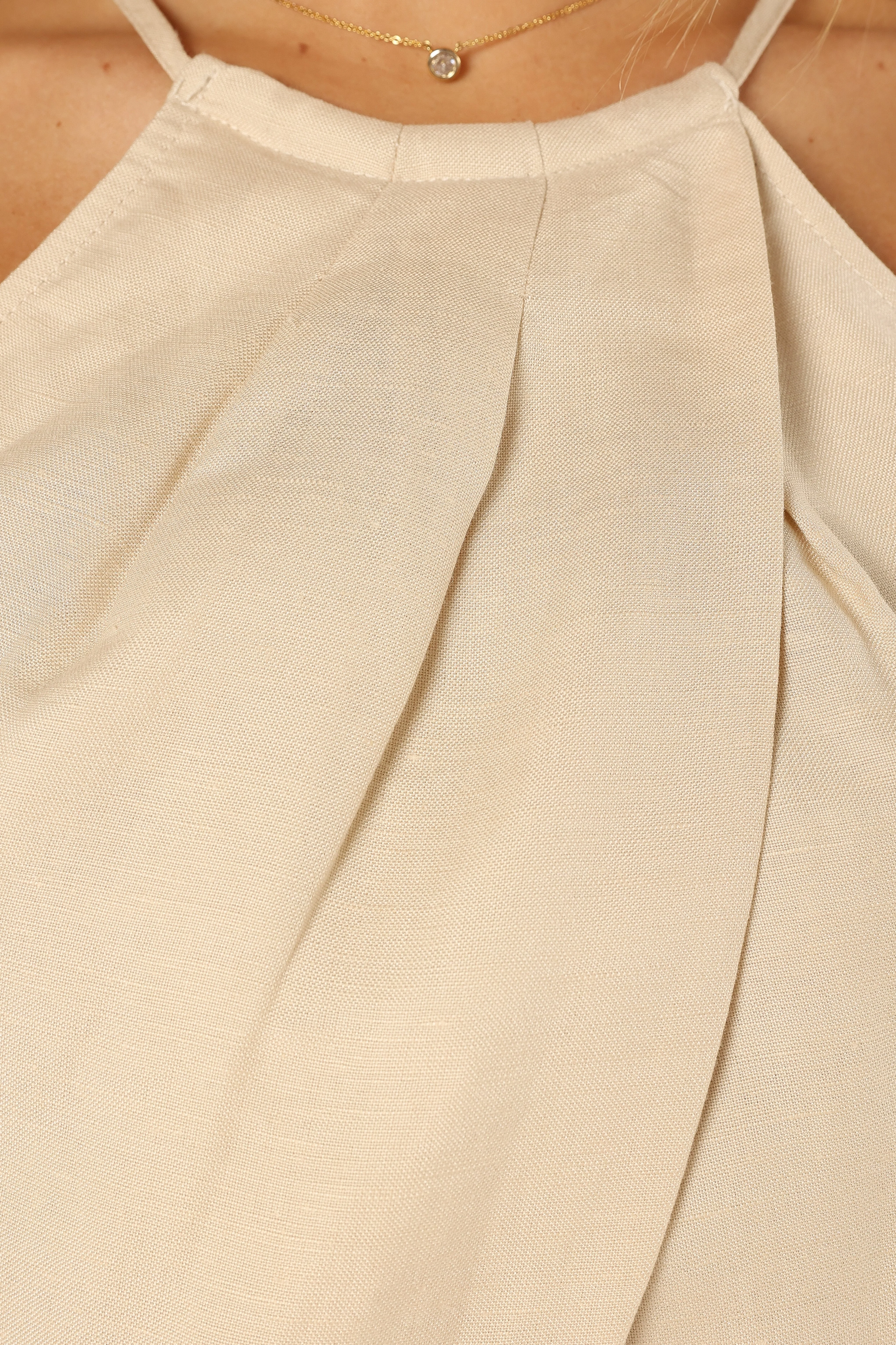 Bridget Linen Top - Oatmeal