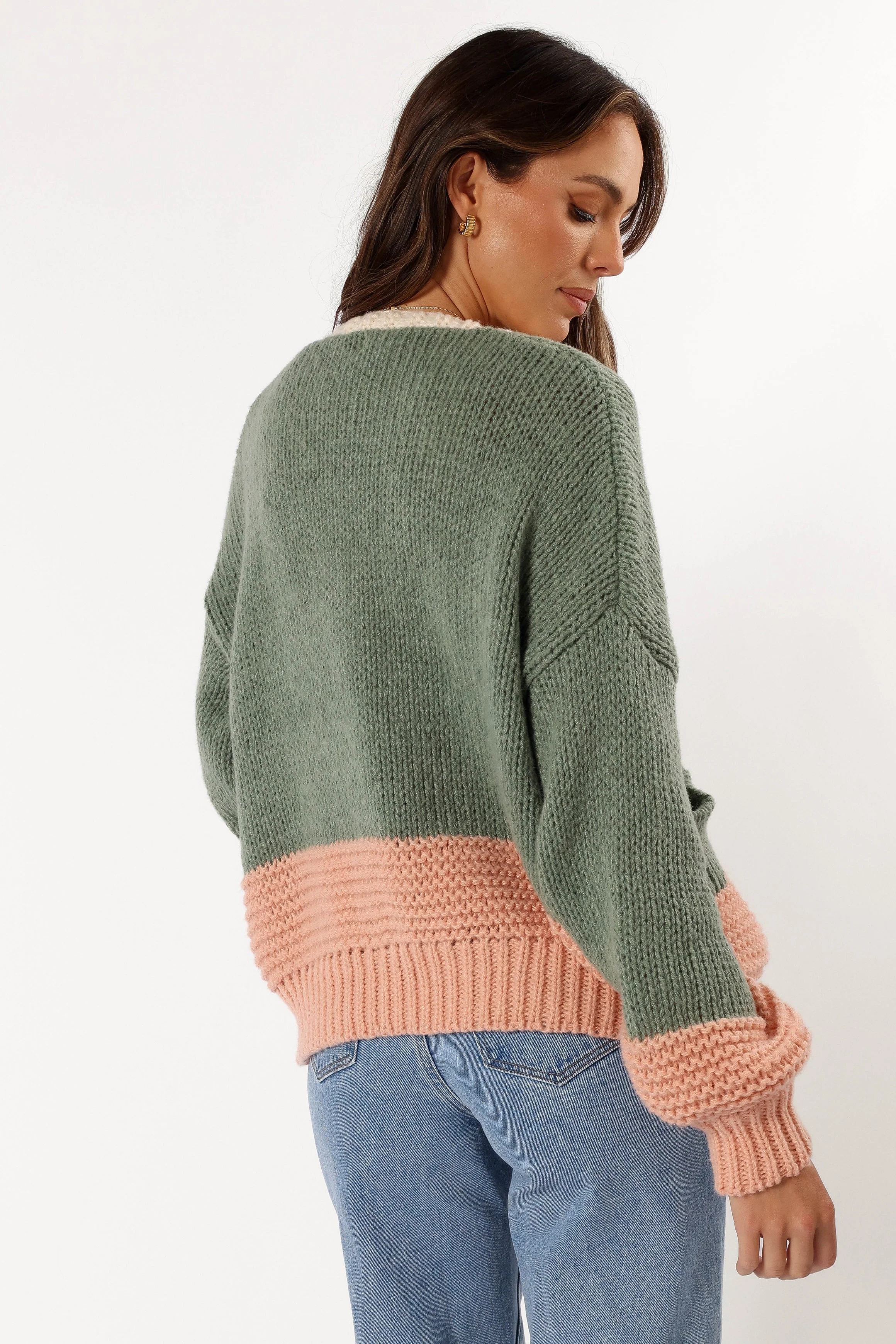 Alma Open Front Cardigan - Green