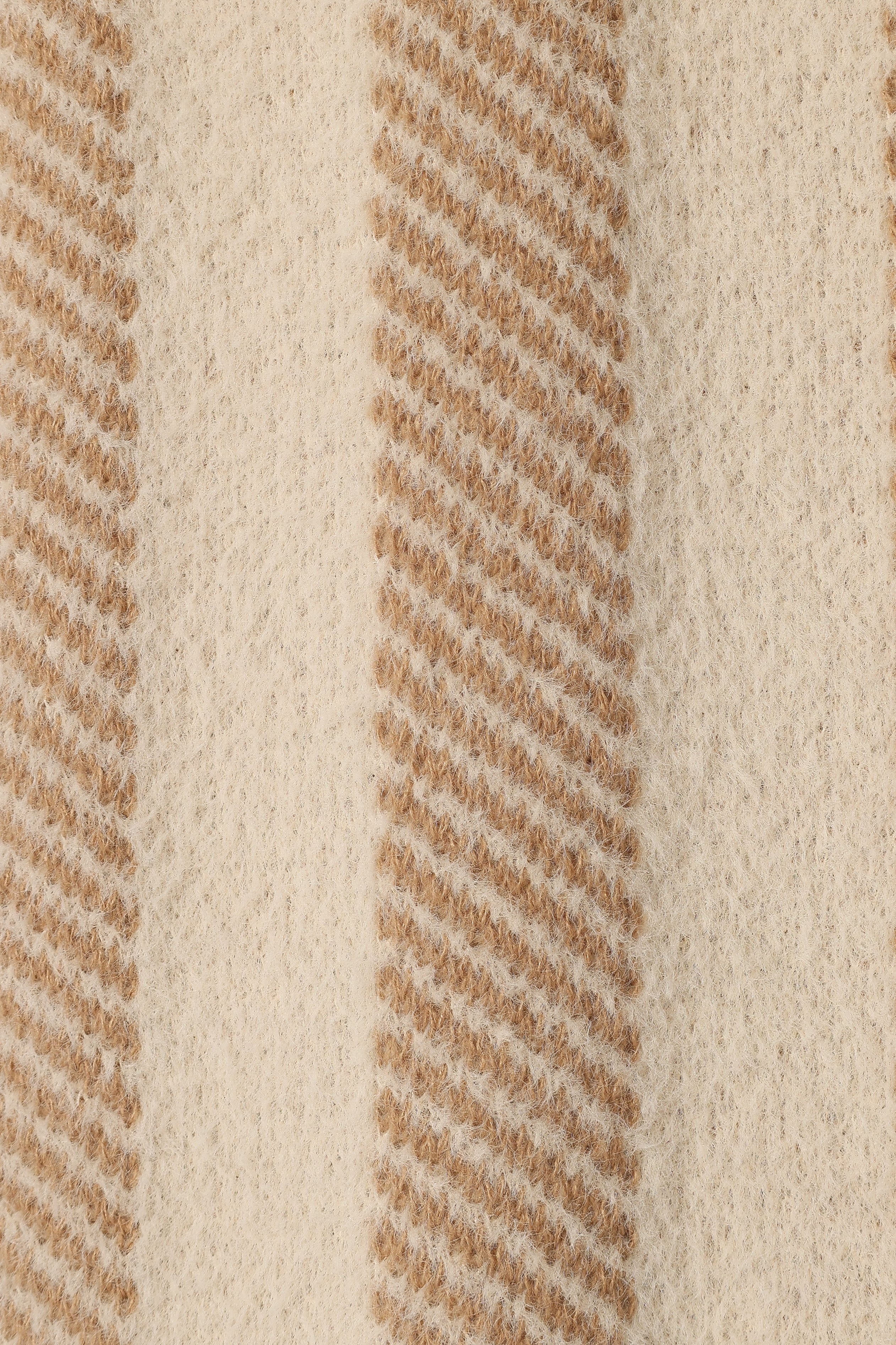 Anita Stripe Long Cardigan - Beige