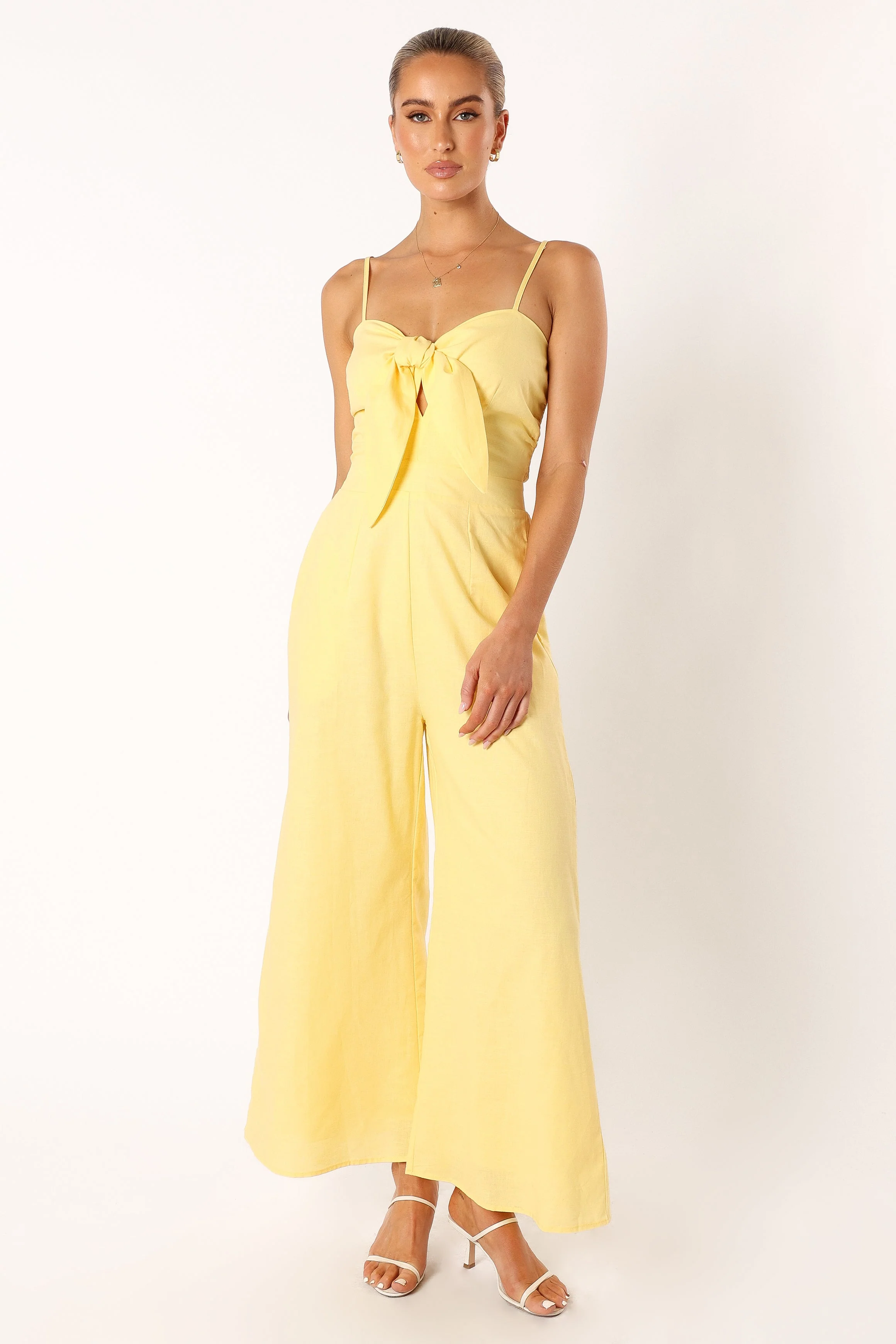 Christina Linen Jumpsuit - Butter Yellow