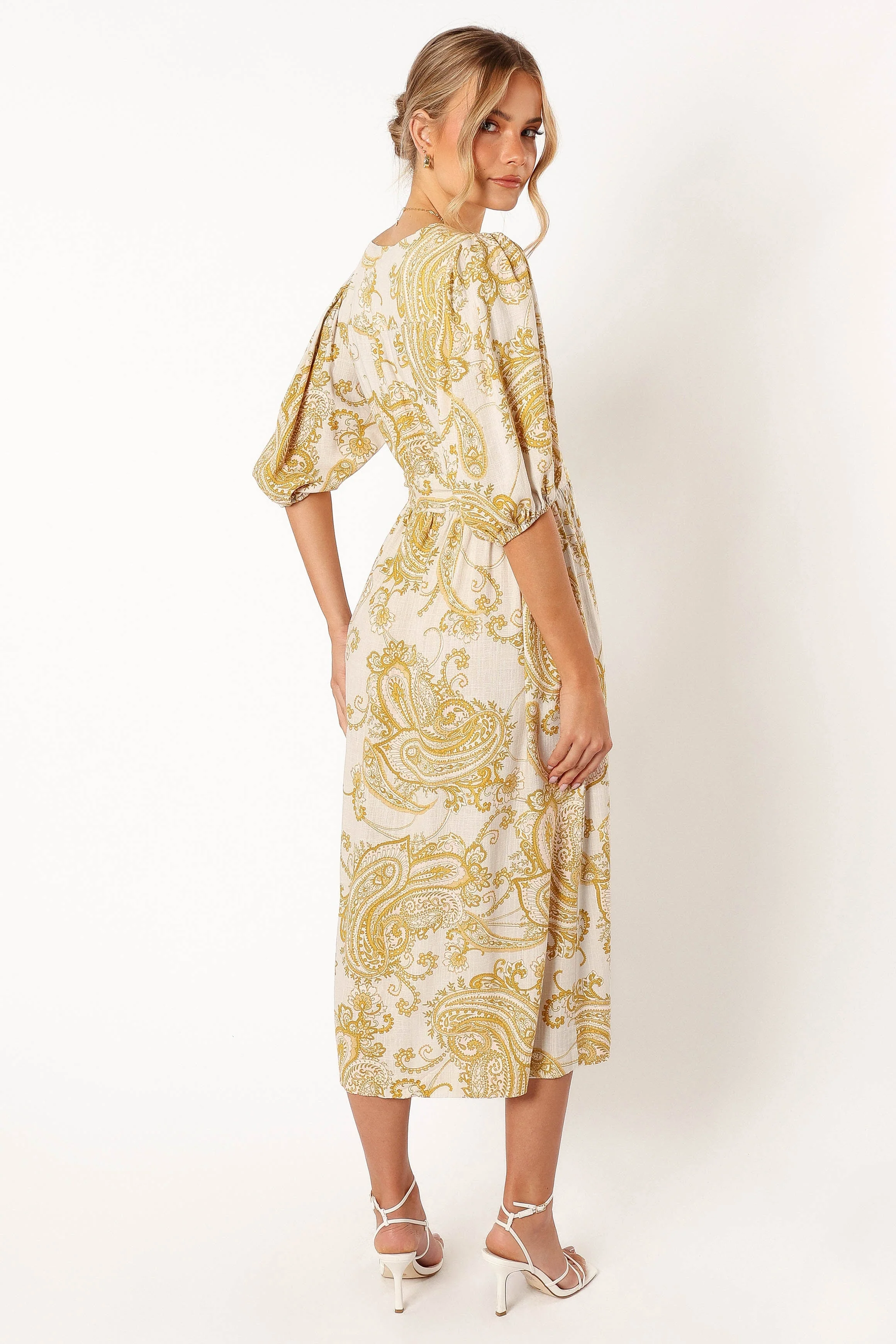 Chantel Wrap Midi Dress - Valentina Print