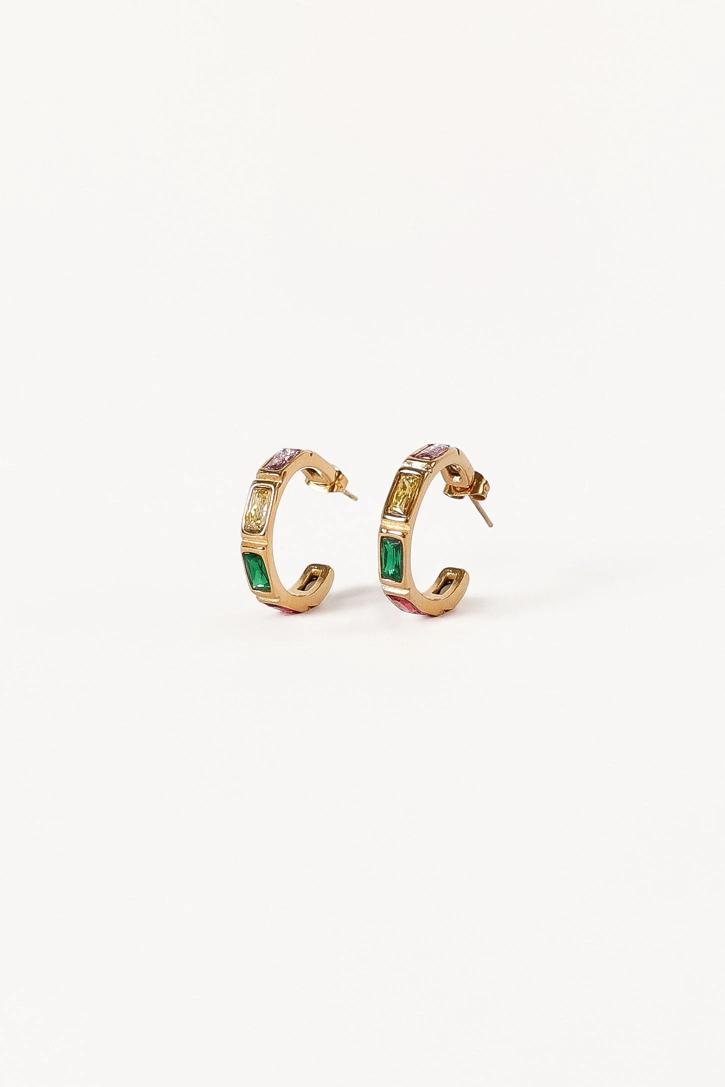 Bailee Hoop Earrings - Gold Multi