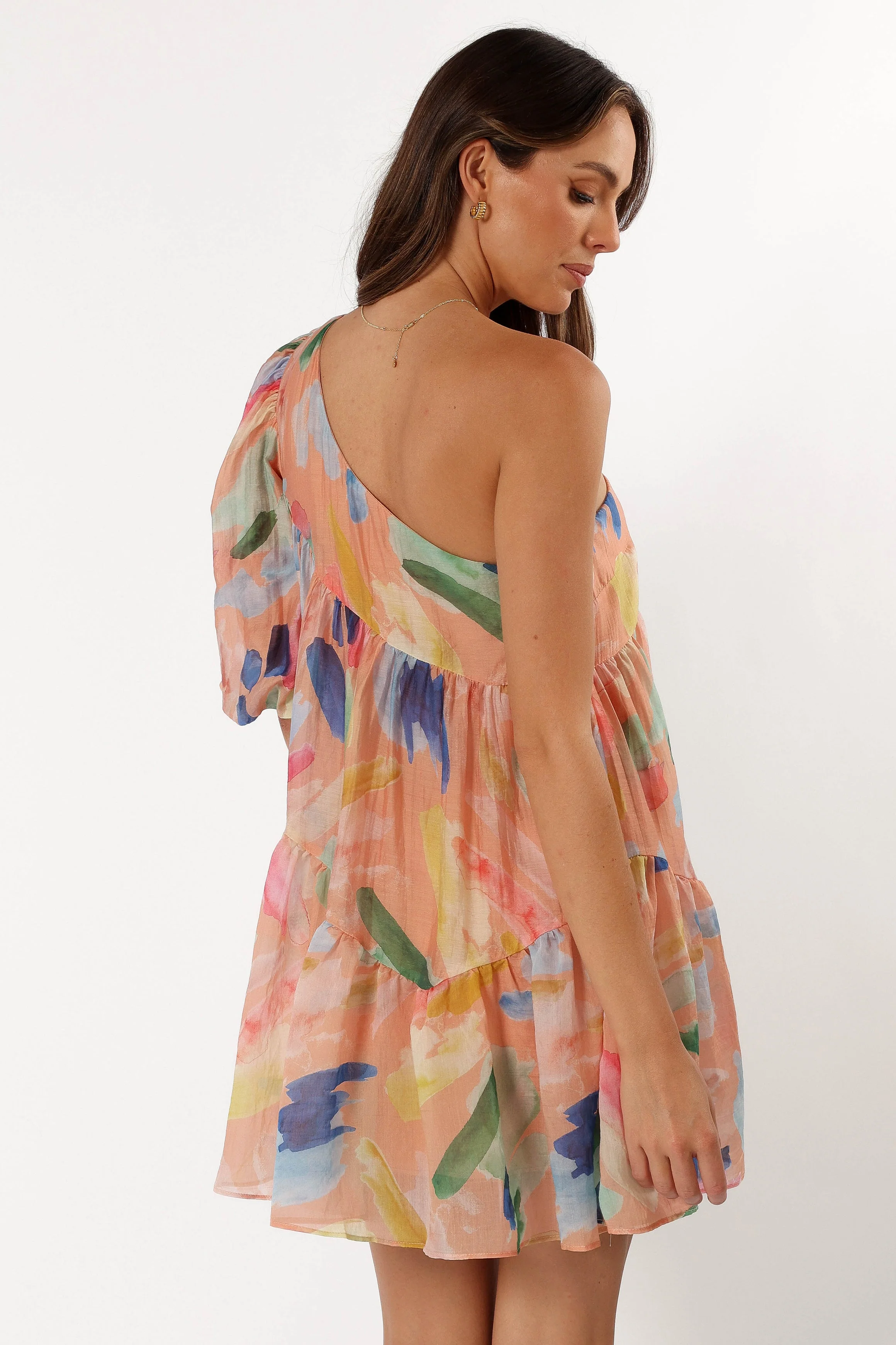 Nida One Shoulder Dress - Multi