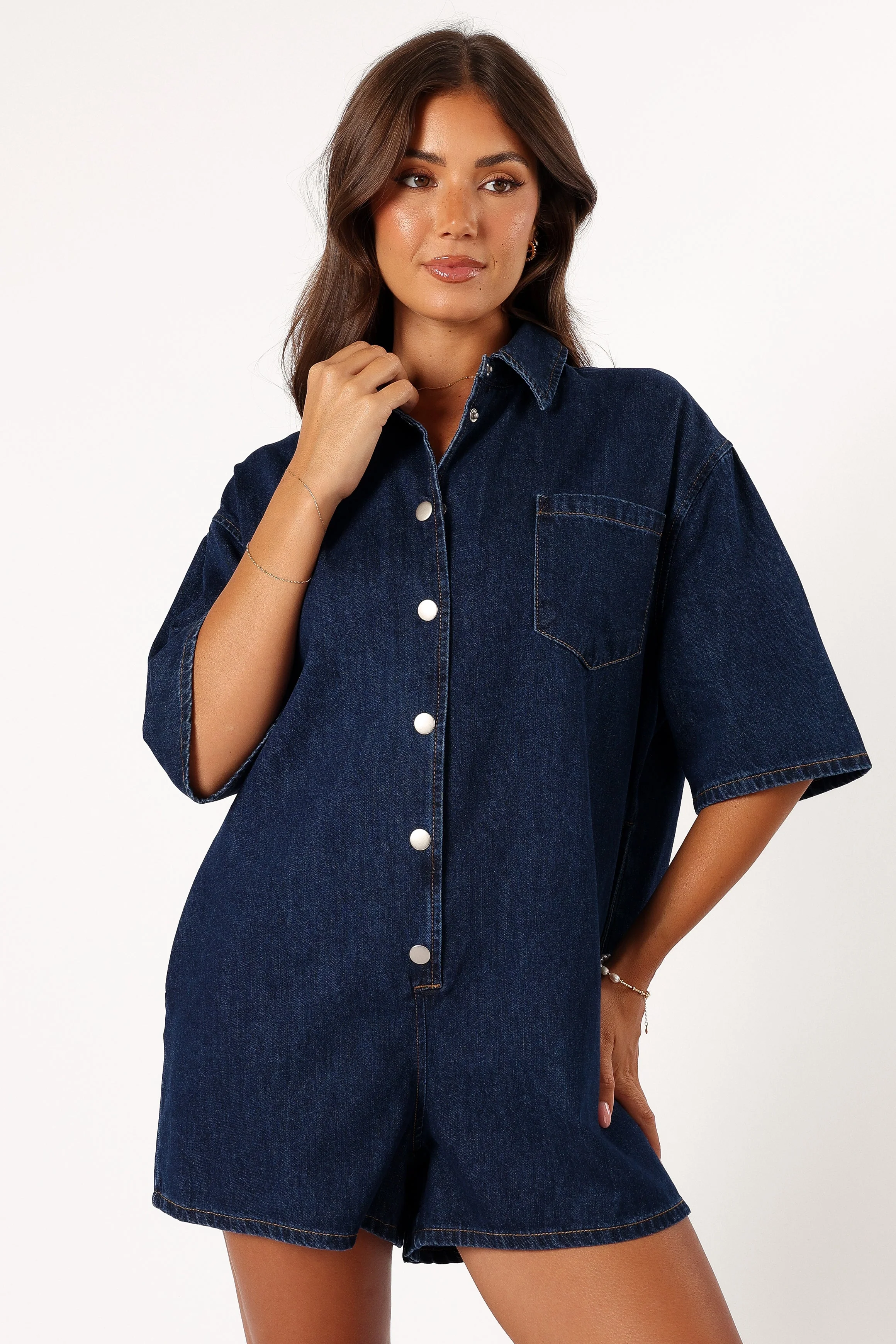 Briellen Romper - Dark Denim