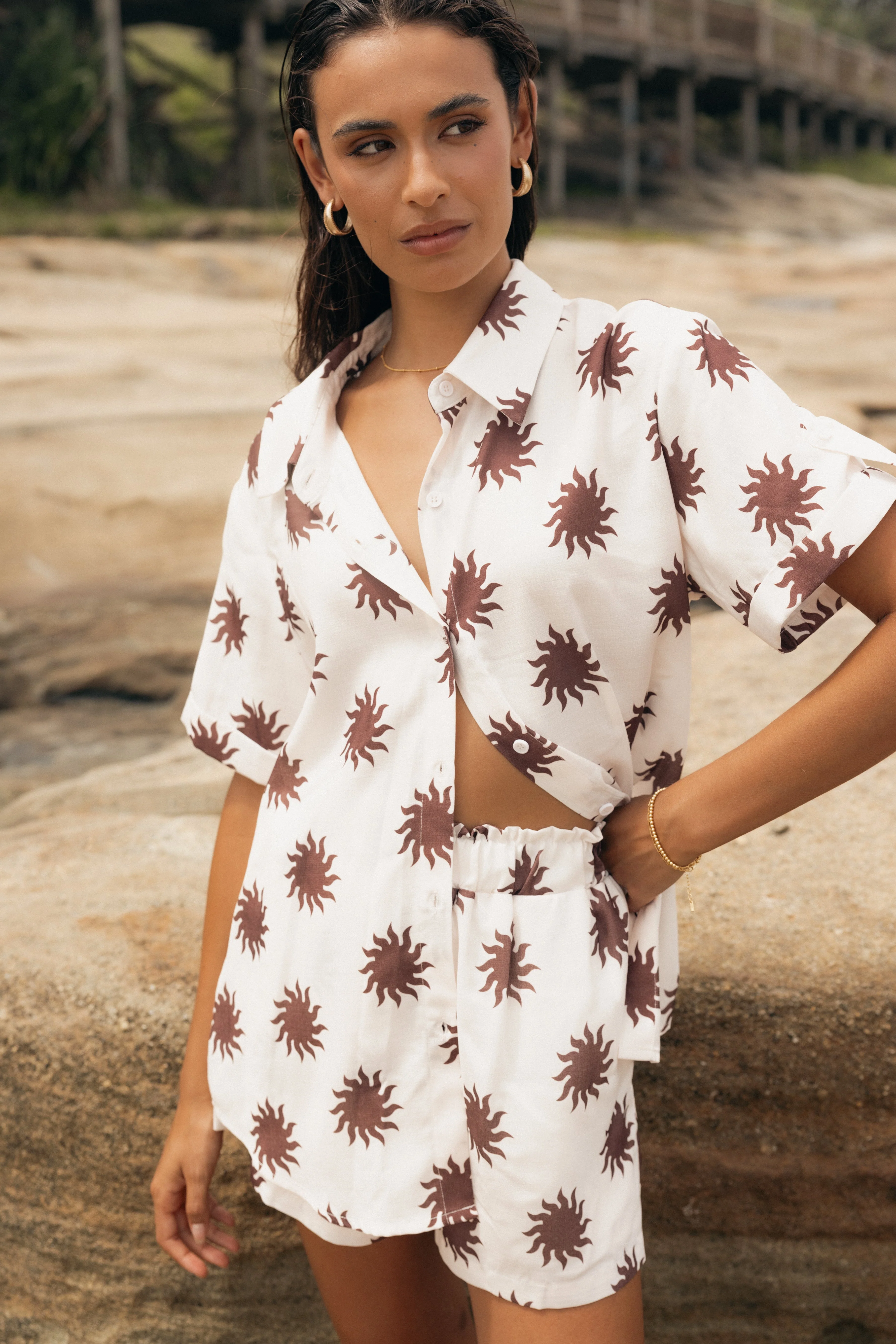 Marlene Button Down Shirt - Cream