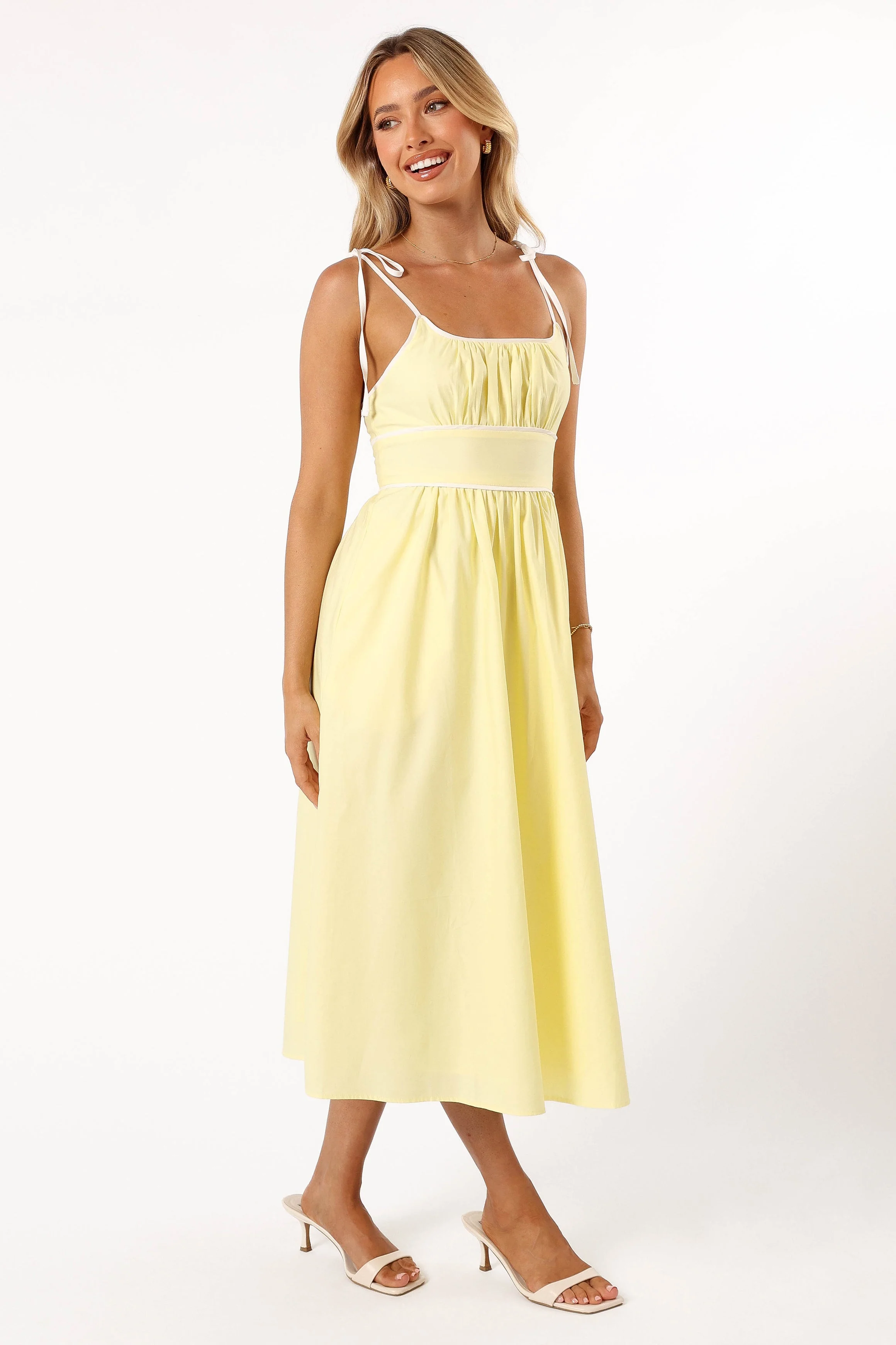 Avi Sleeveless Midi Dress - Yellow