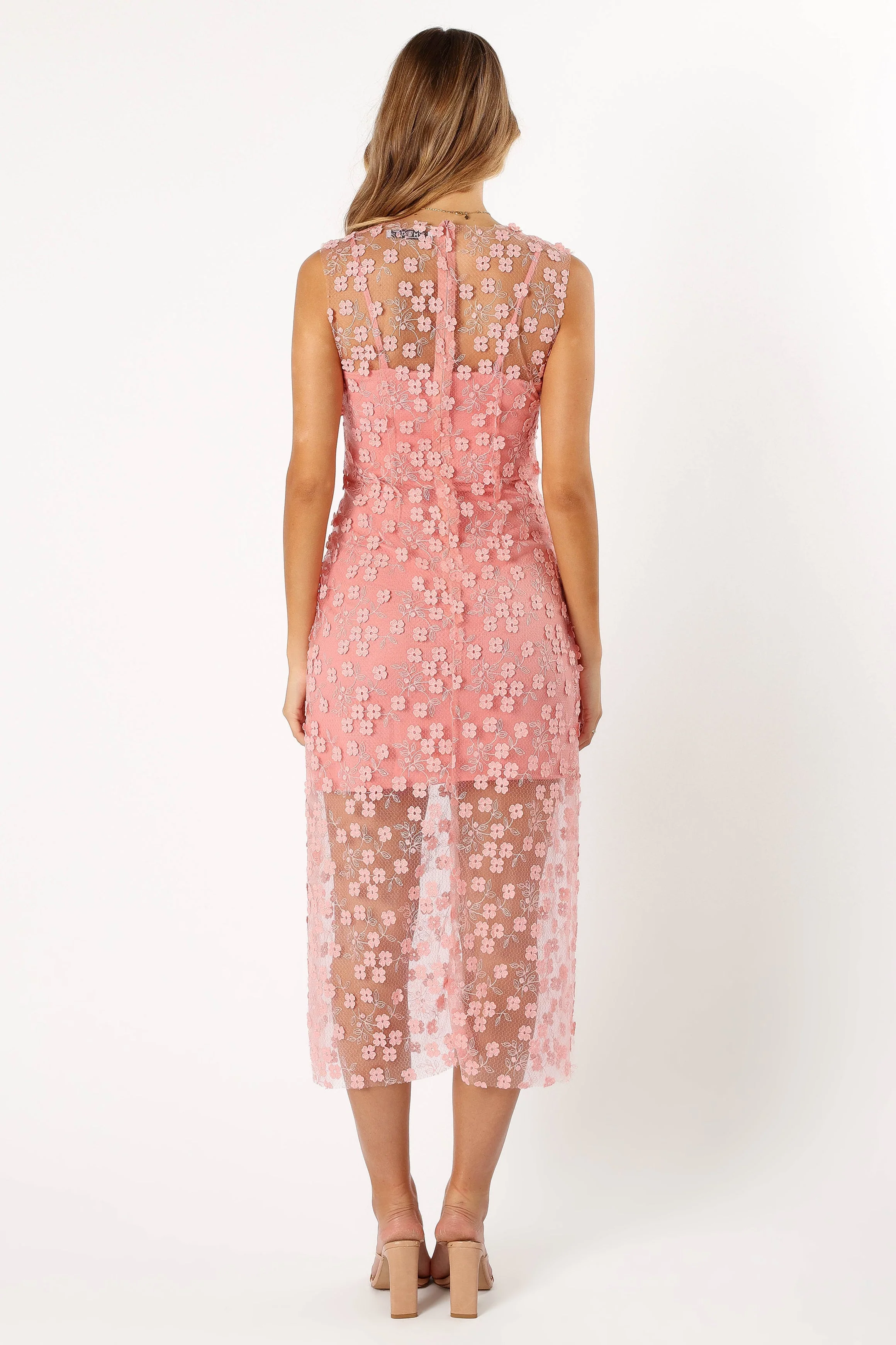 Nicholi Midi Dress - Pink Floral