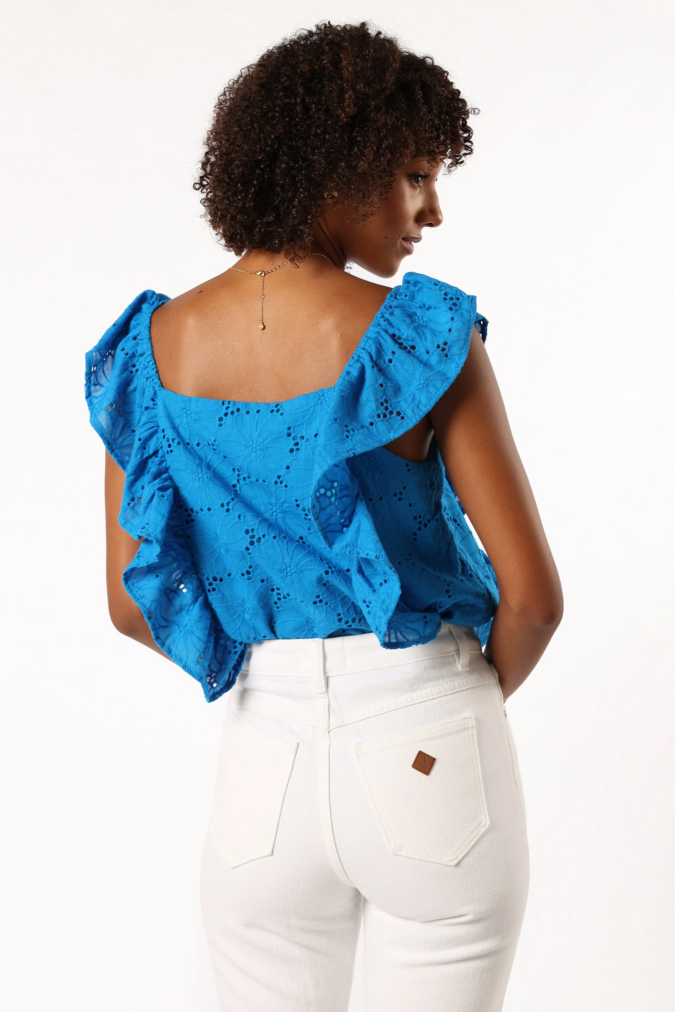 Danica Ruffle Top - Blue