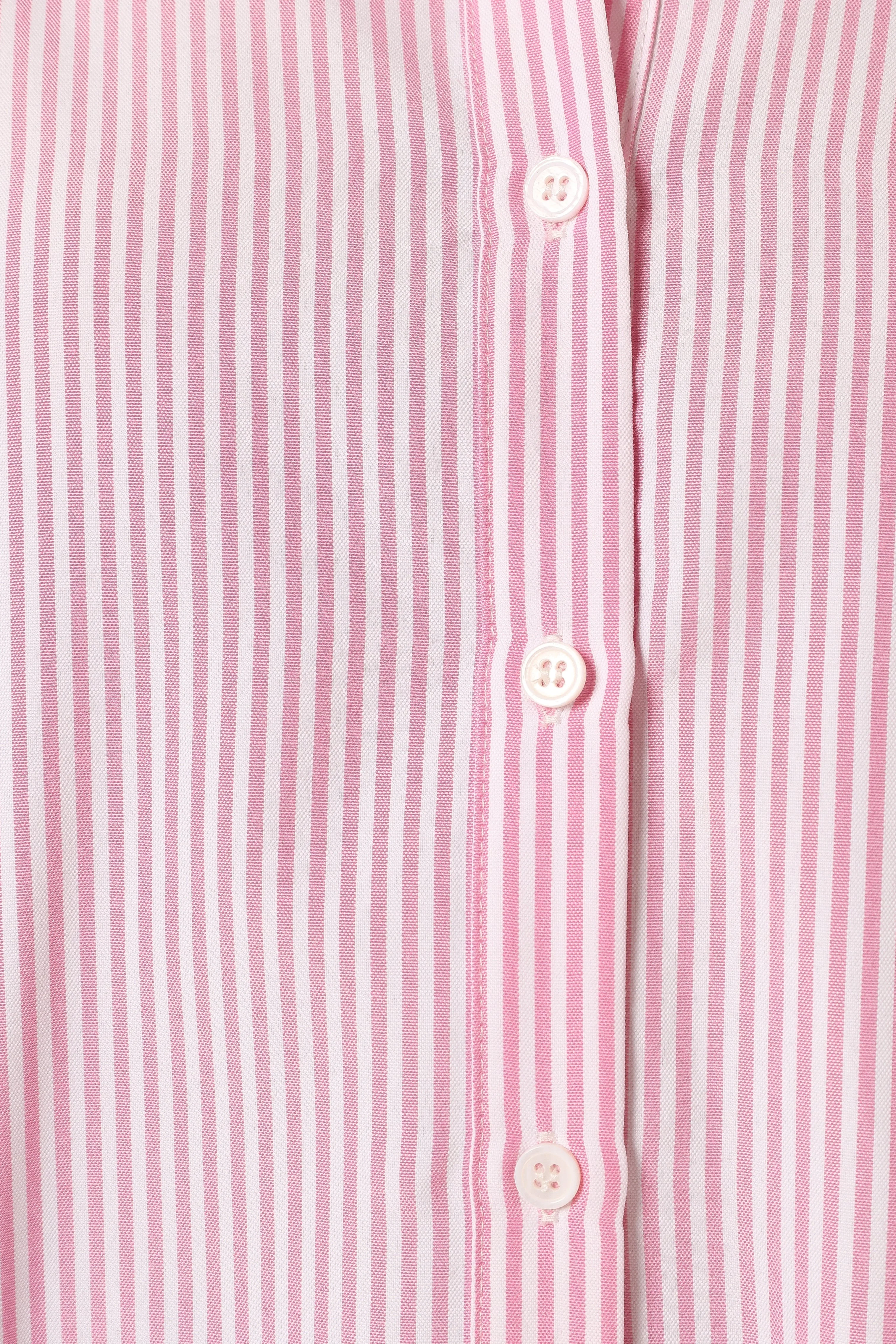 Murphy Button Up Long Sleeve Top - Pink Stripe