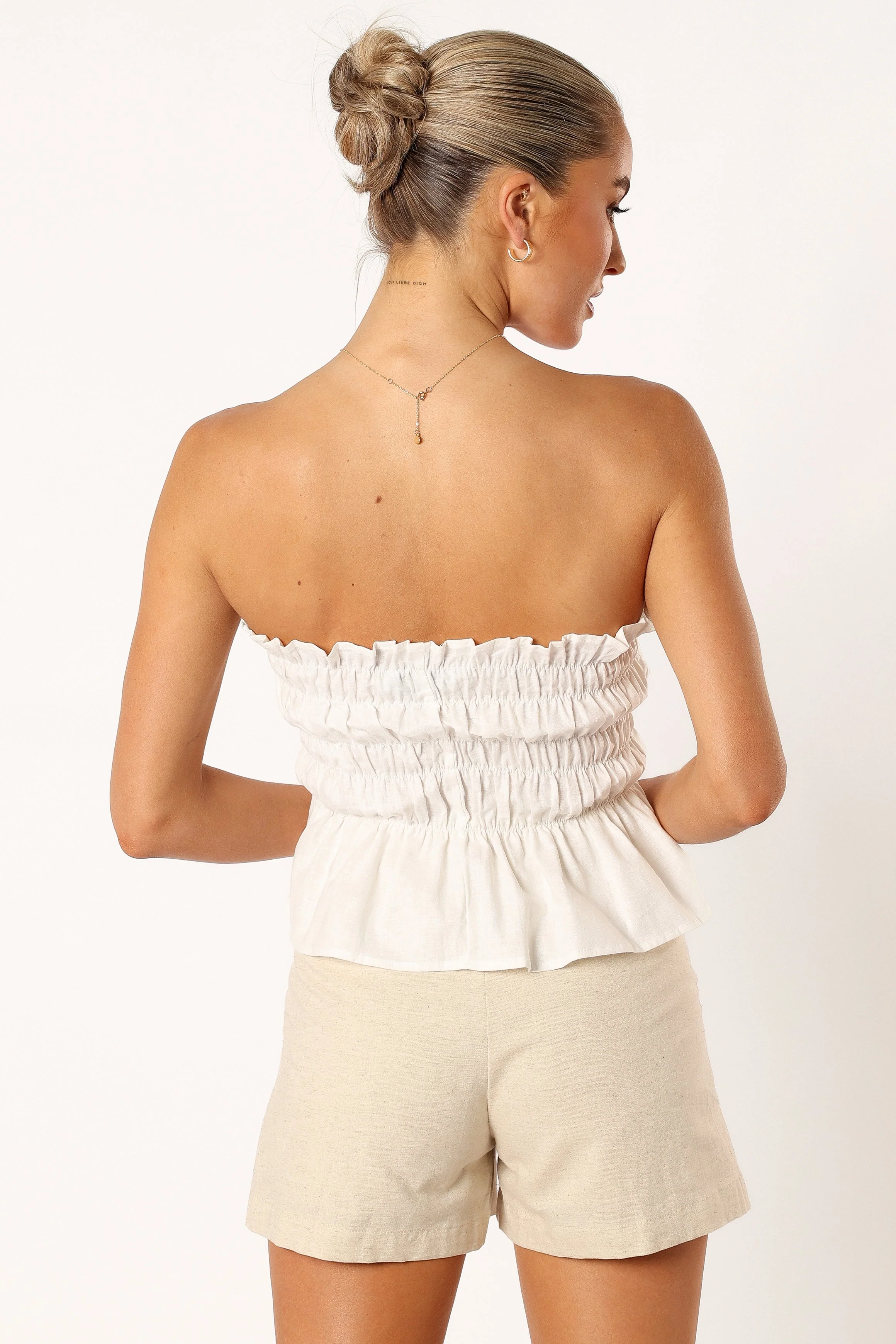 Bianca Strapless Top - White
