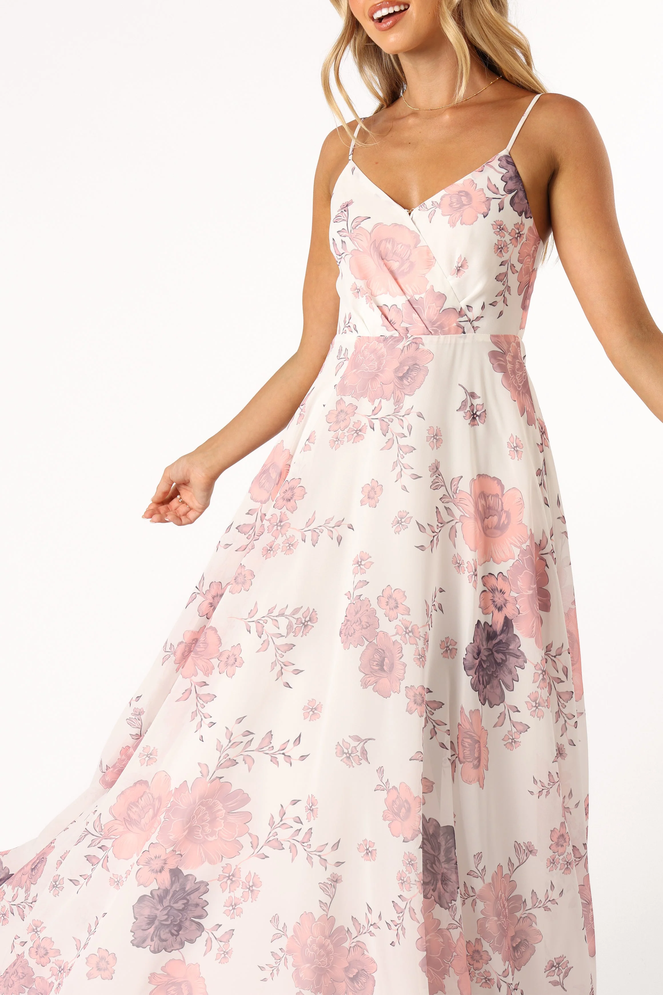Madilyn Maxi Dress - White Floral